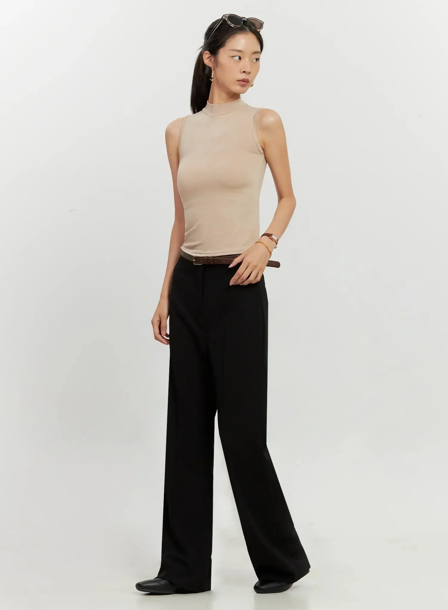 Mock Neck Sleeveless Top IL528 - Image 16