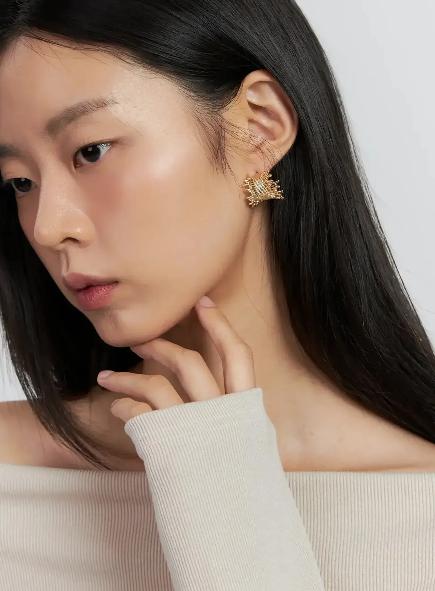Modern Chic Statement Earrings IS515 - Image 2