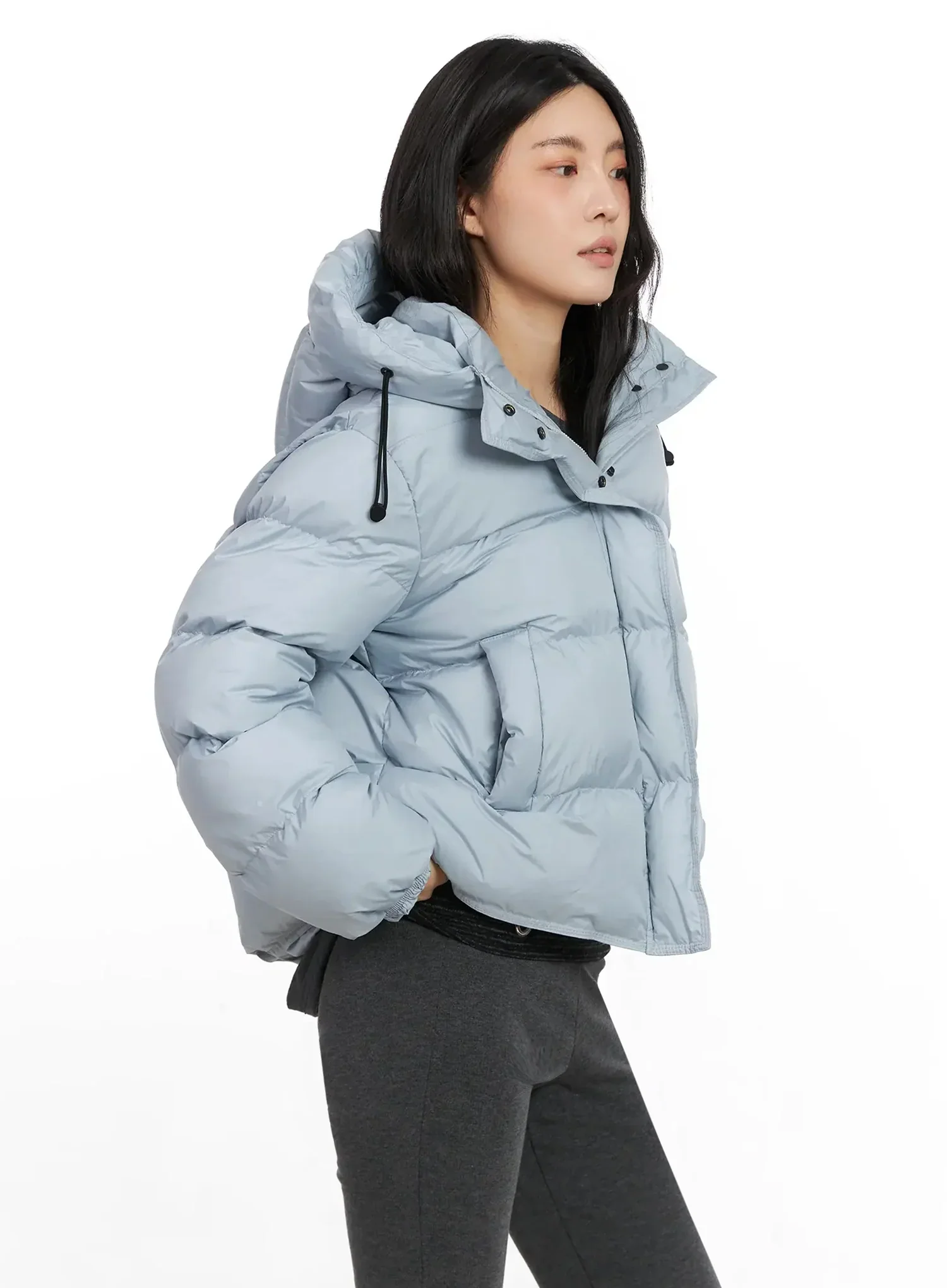Modern Crop Puffer Jacket IN528 - Image 6