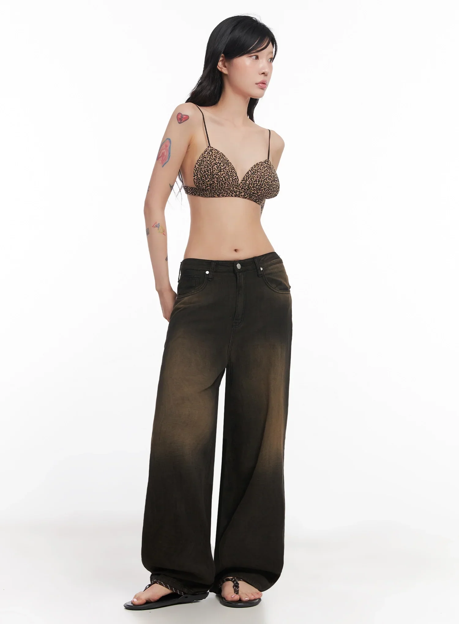 Moka Summer-Wash Wide-Leg Denim Pants IC503 - Image 3