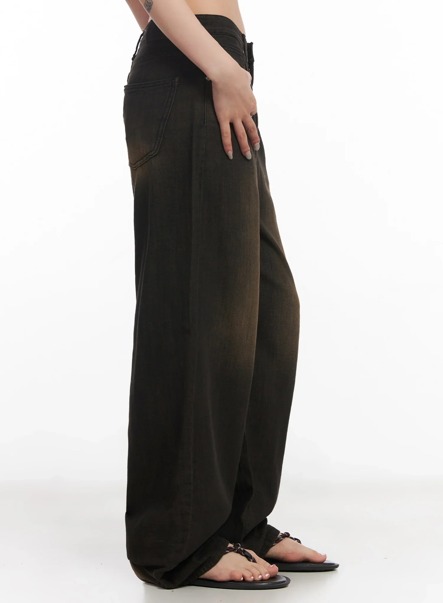 Moka Summer-Wash Wide-Leg Denim Pants IC503 - Image 9