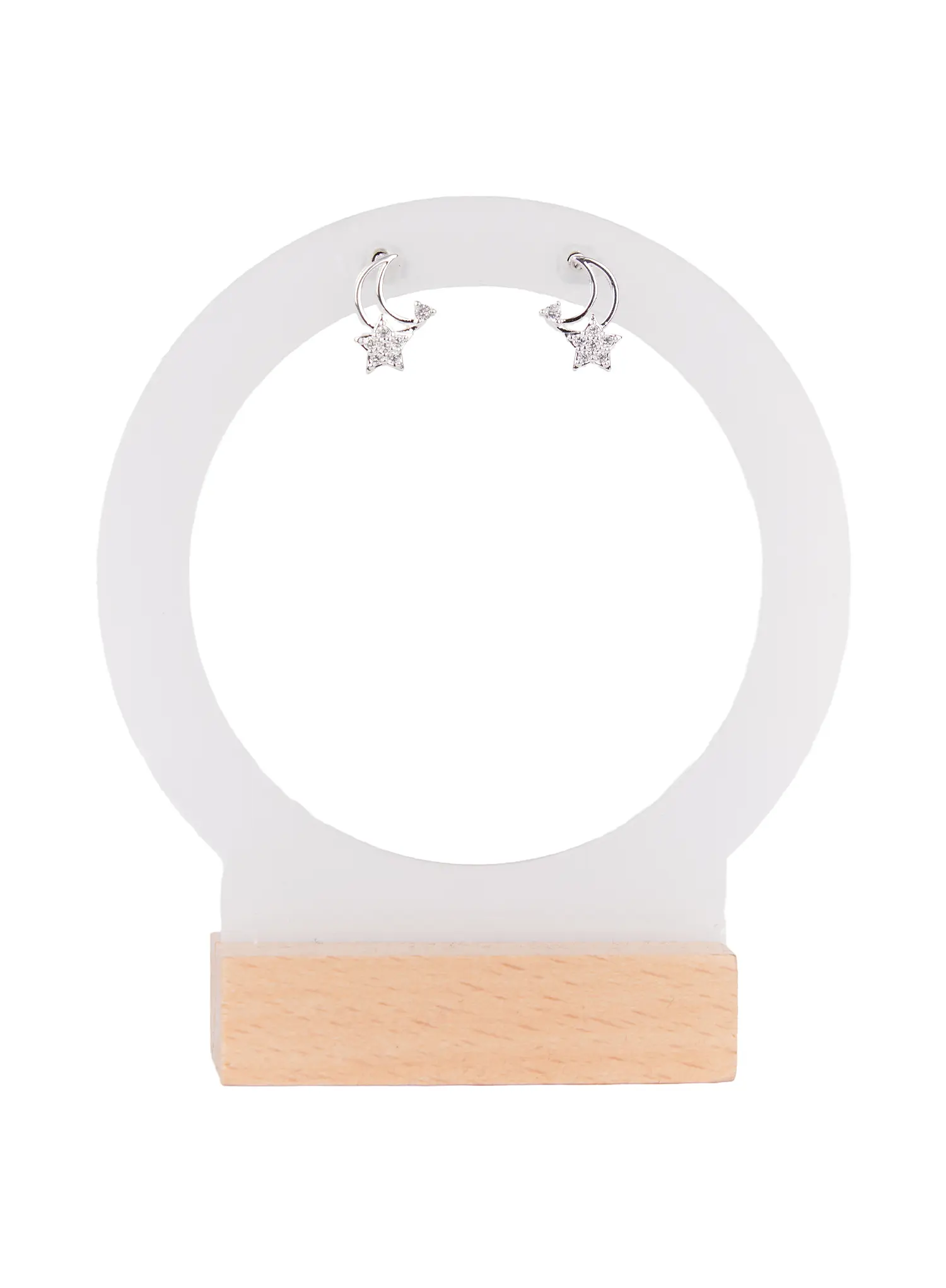 Moon & Star Stud Earrings CD514 - Image 4