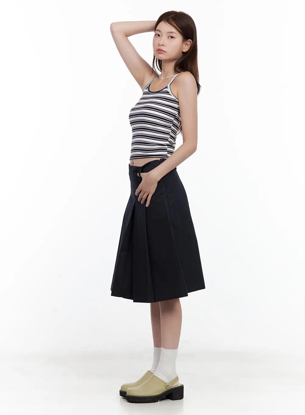Multi-Colored Striped Ribbed Tank CL502 - Image 3