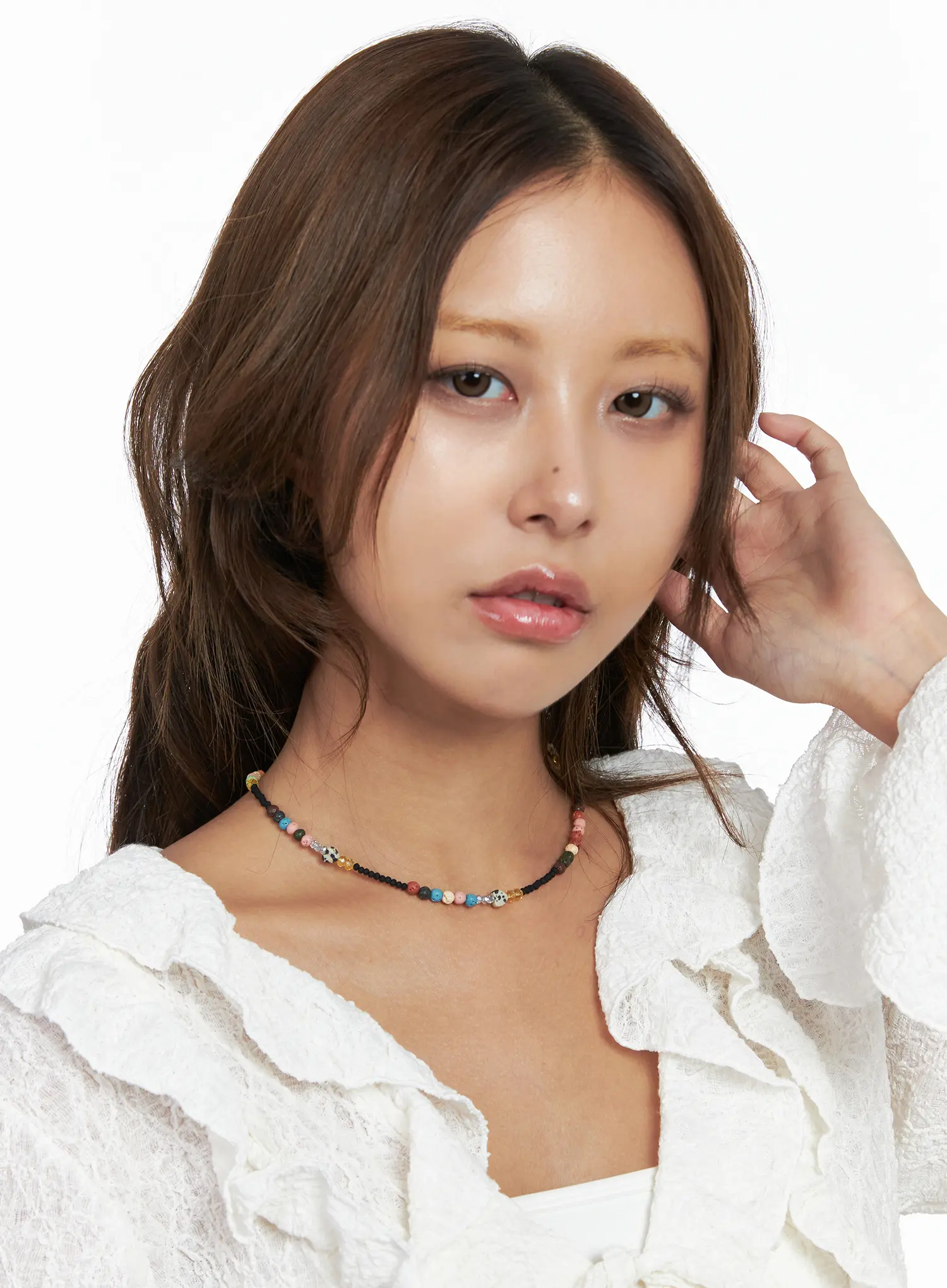 Multicolor Beaded Choker Necklace CO513 - Image 2