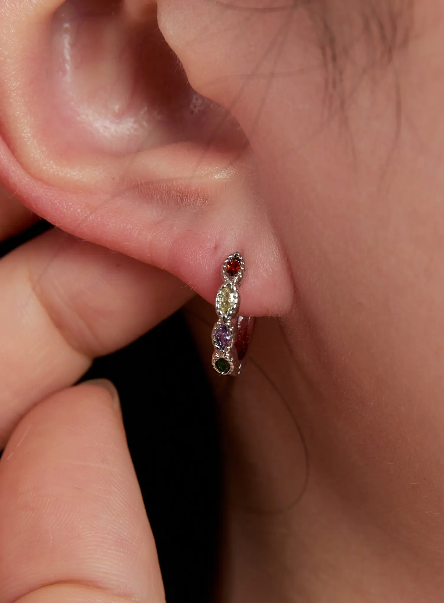Multicolor Hoop Earrings IN528