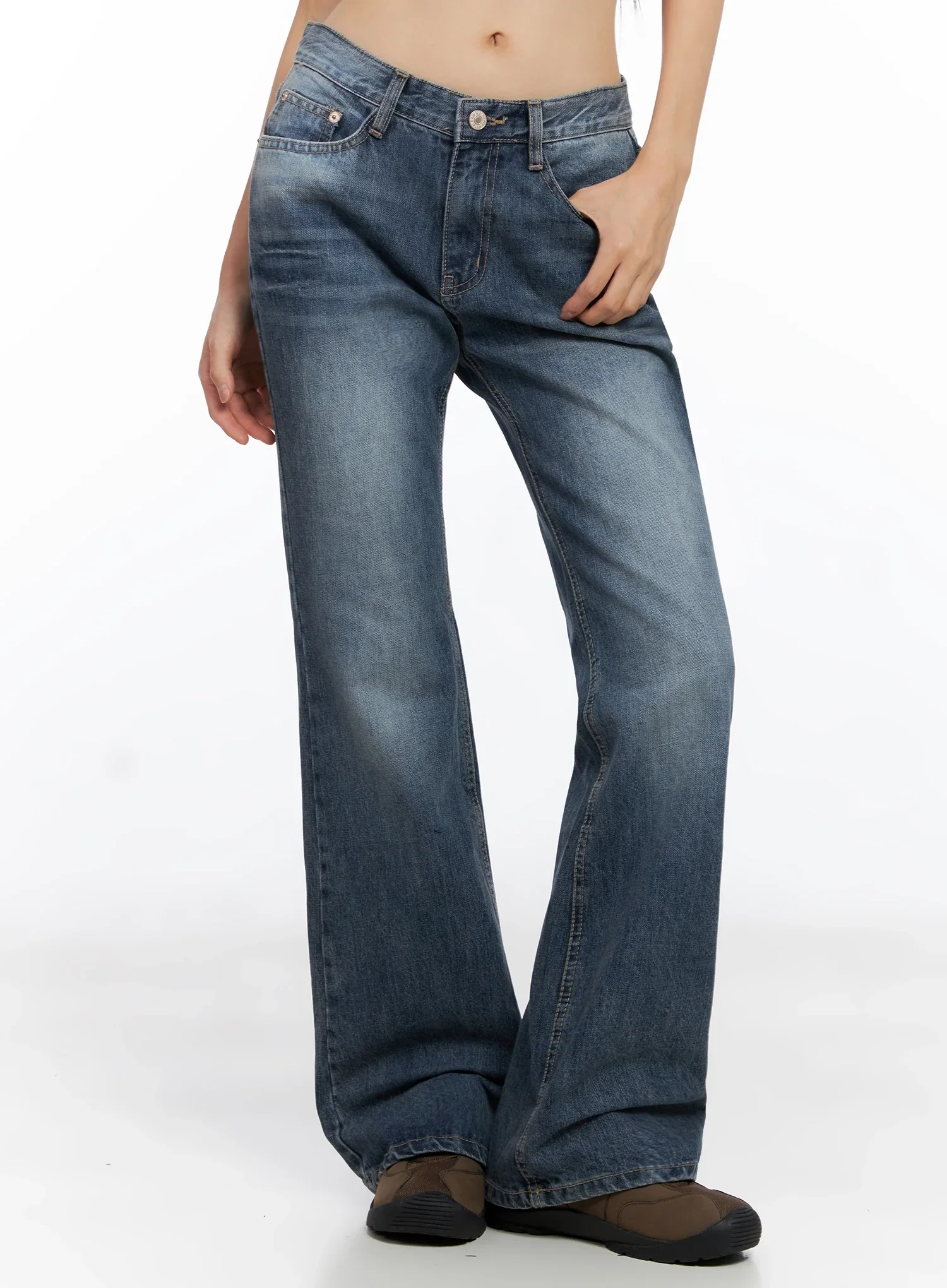 Myra Washed Bootcut Jeans IO516 - Image 5