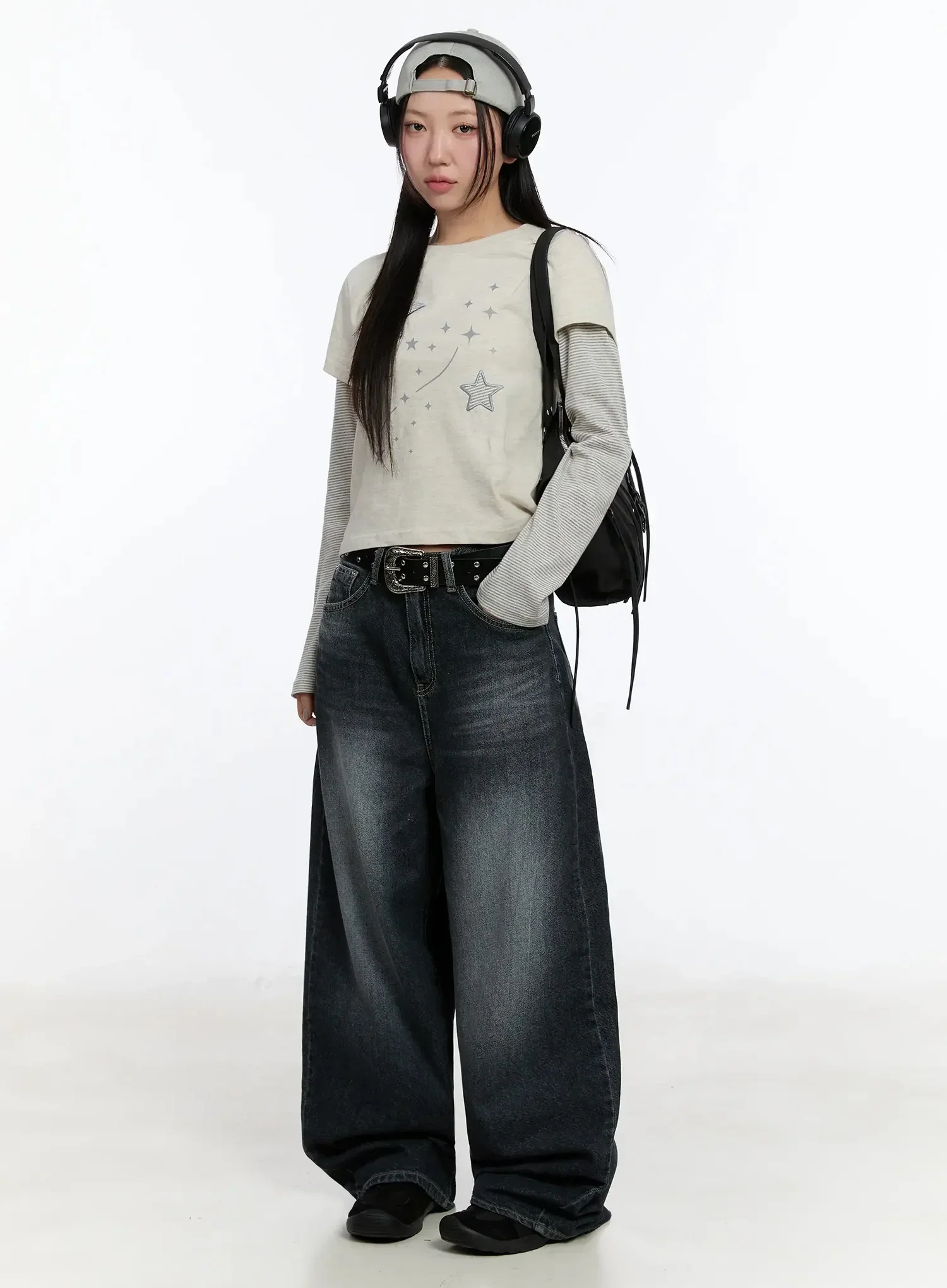 Naeu Dark Washed Wide Jeans IM509 - Image 13