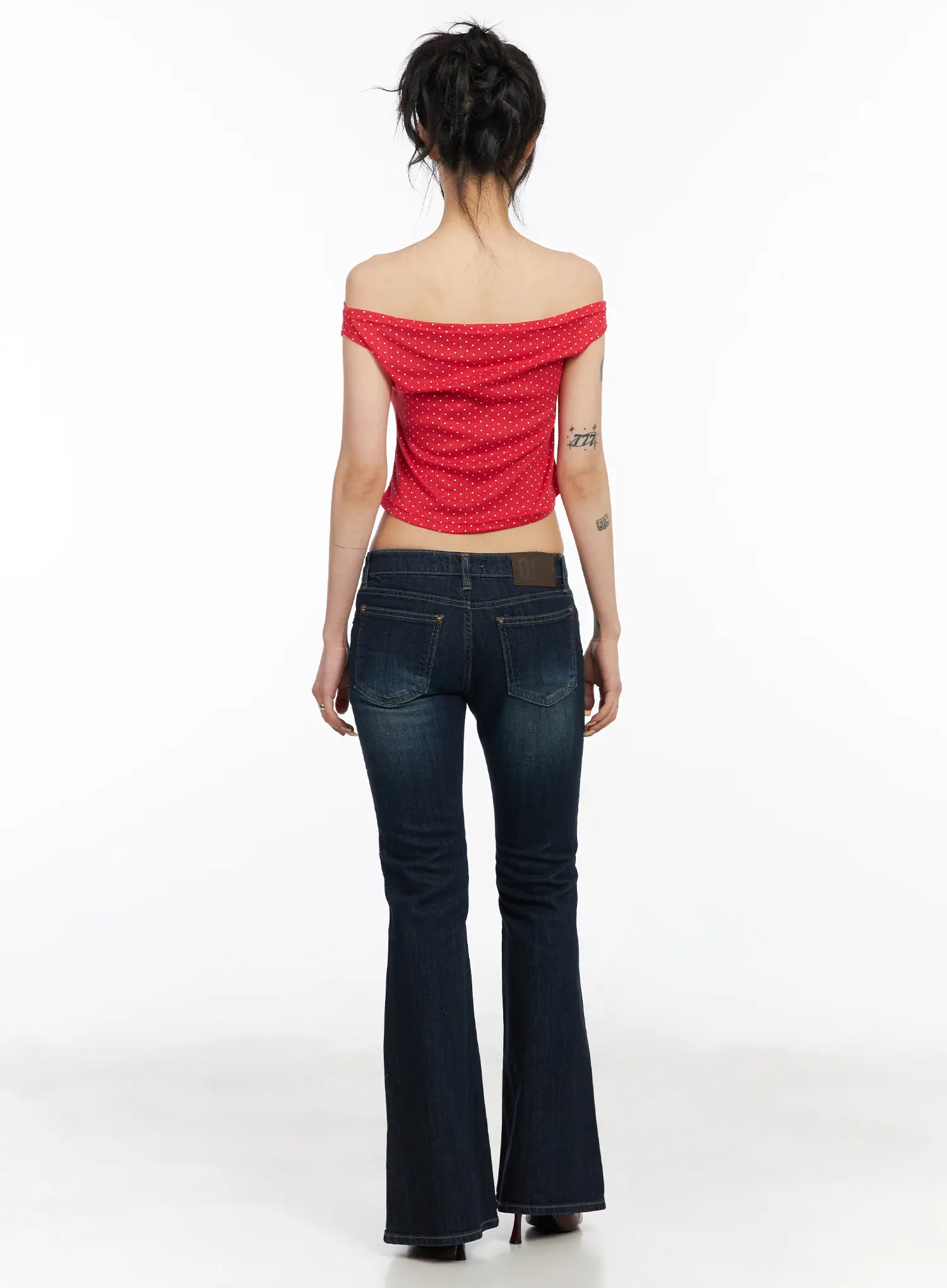 Navy Low Rise Bootcut Jeans CM517 - Image 8