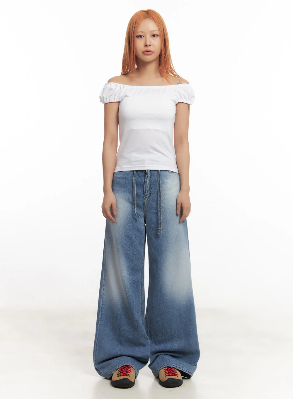 Nikki Denim Strap Baggy Jeans IA515 - Image 6