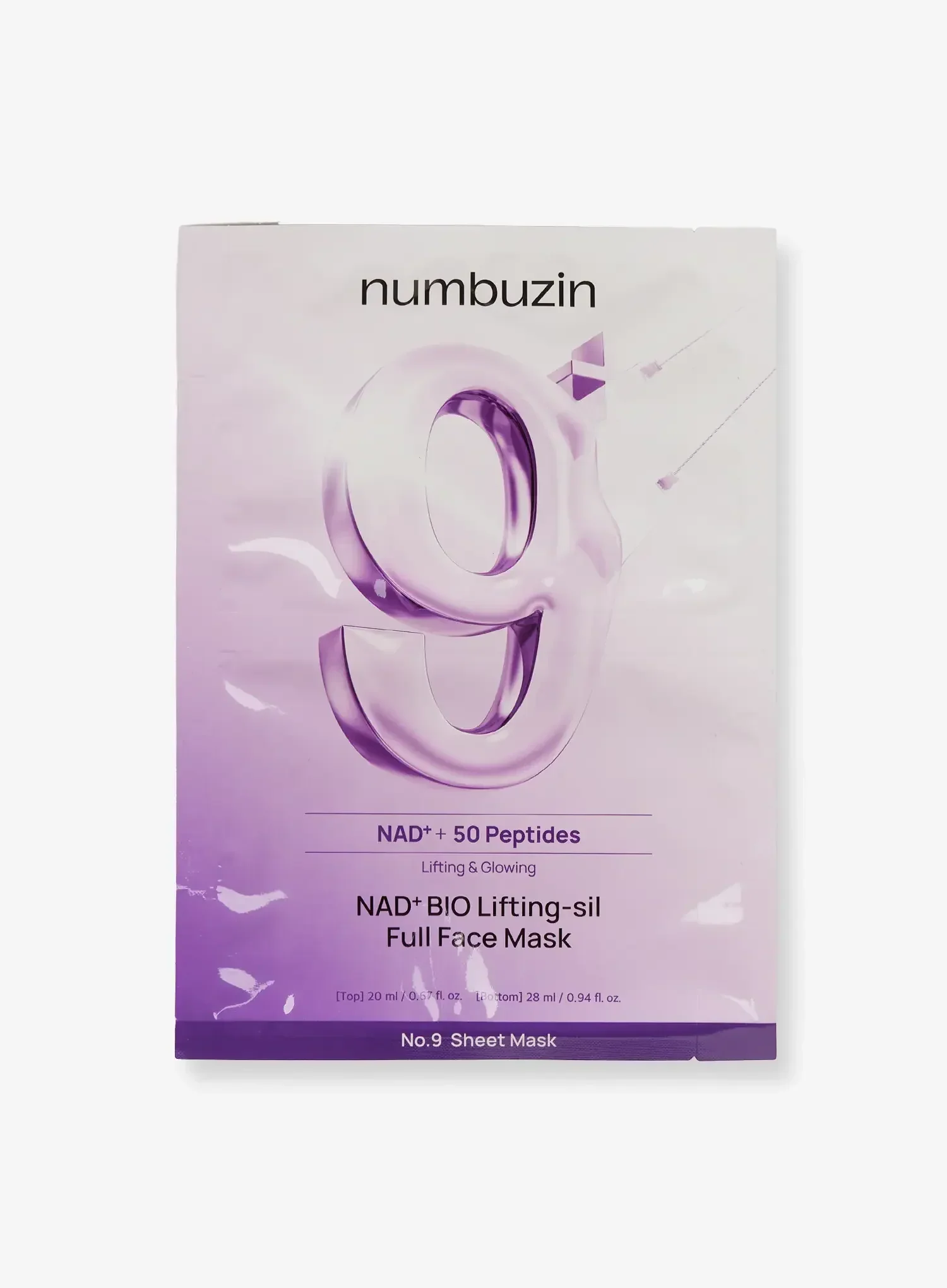 No. 9 NAD Bio Lifting-sil Full Face Pack Sheet (4ea+GWP) (20ml/28ml) - Image 4