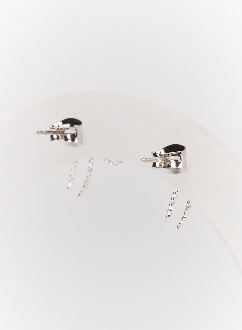 Noir Knot Ribbon Earrings IM531 - Image 7