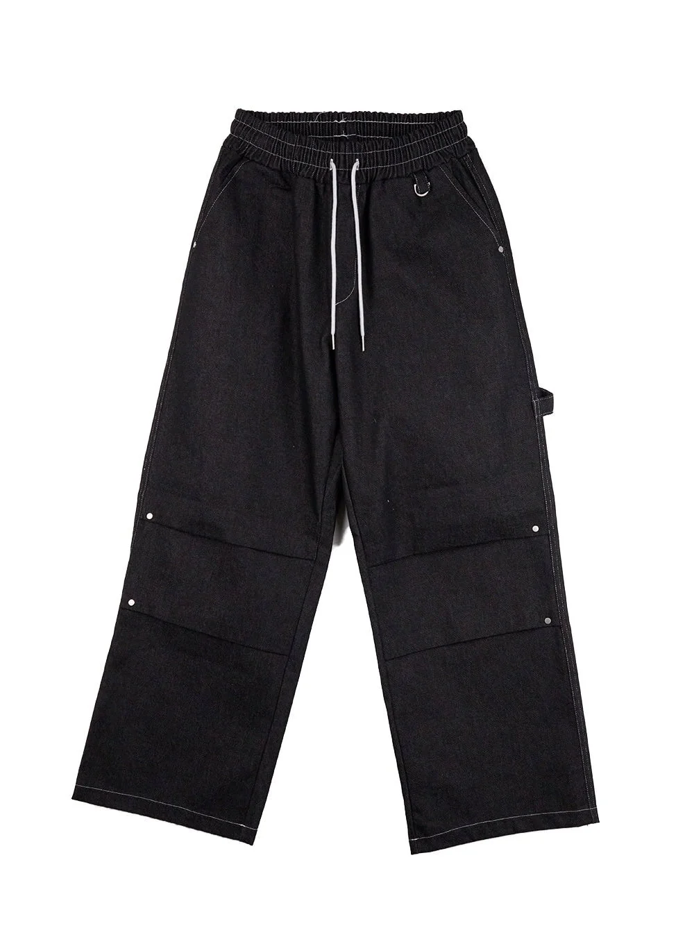 Non-Fade Wide-Leg Denim Trousers CN412 - Image 12