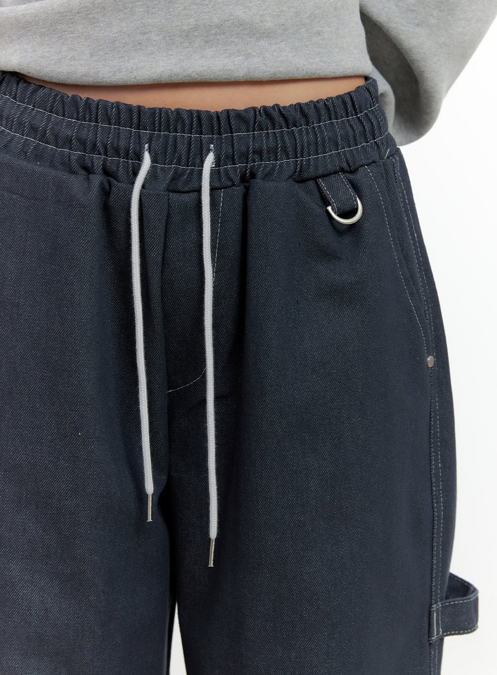 Non-Fade Wide-Leg Denim Trousers CN412 - Image 7