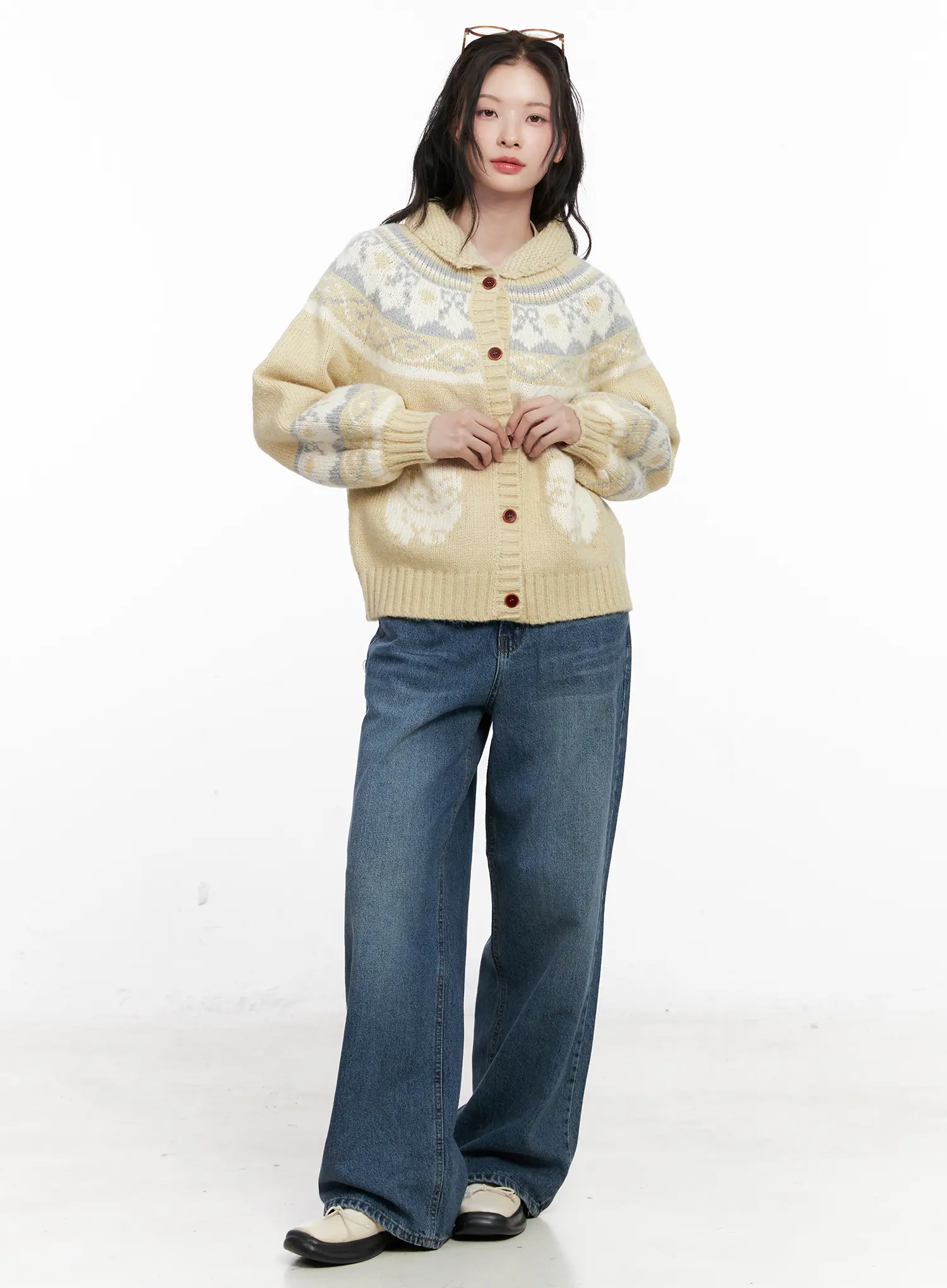 Nordic Chunky Knit Cardigan CO531 - Image 2