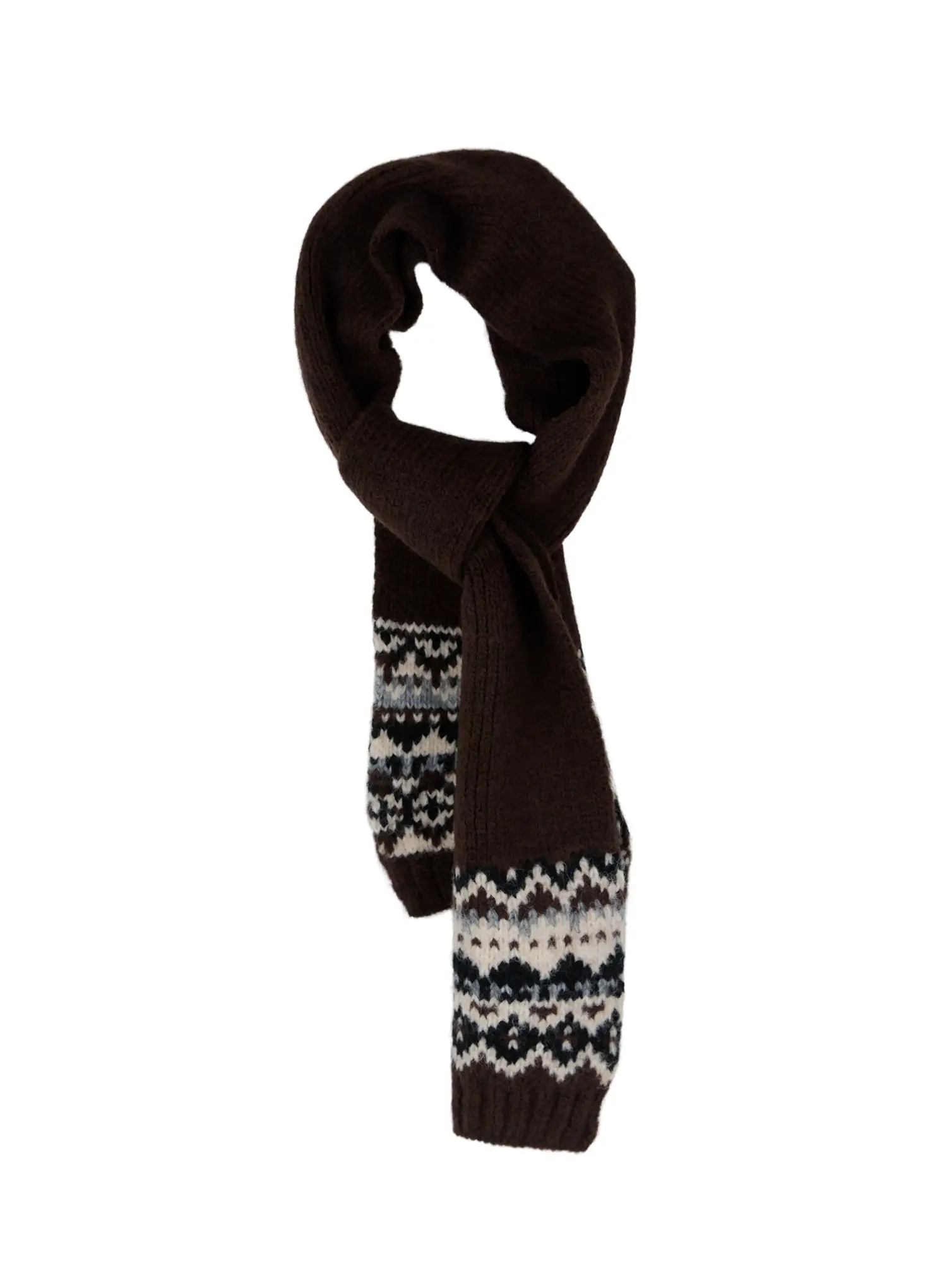 Nordic Pattern Knit Scarf ID511 - Image 6