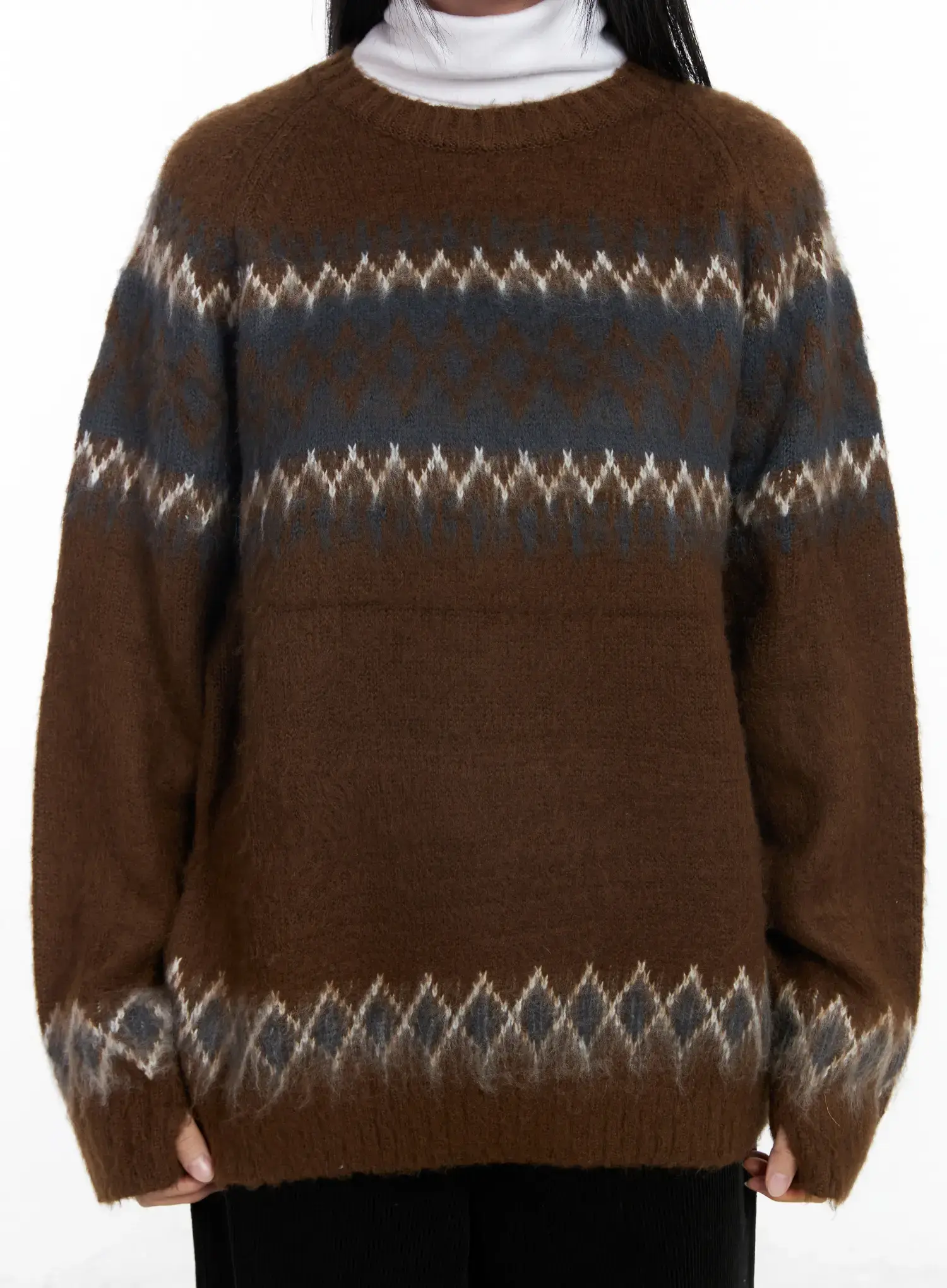 Nordic Pattern Knit Sweater CJ520 - Image 7