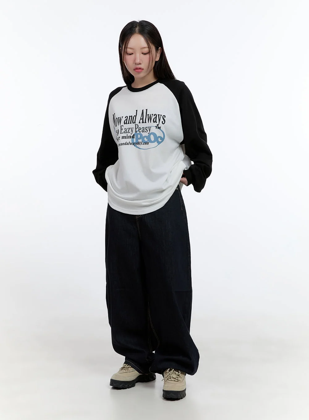 Nori Roomy Fit Denim with Stitch CS406 - Image 2
