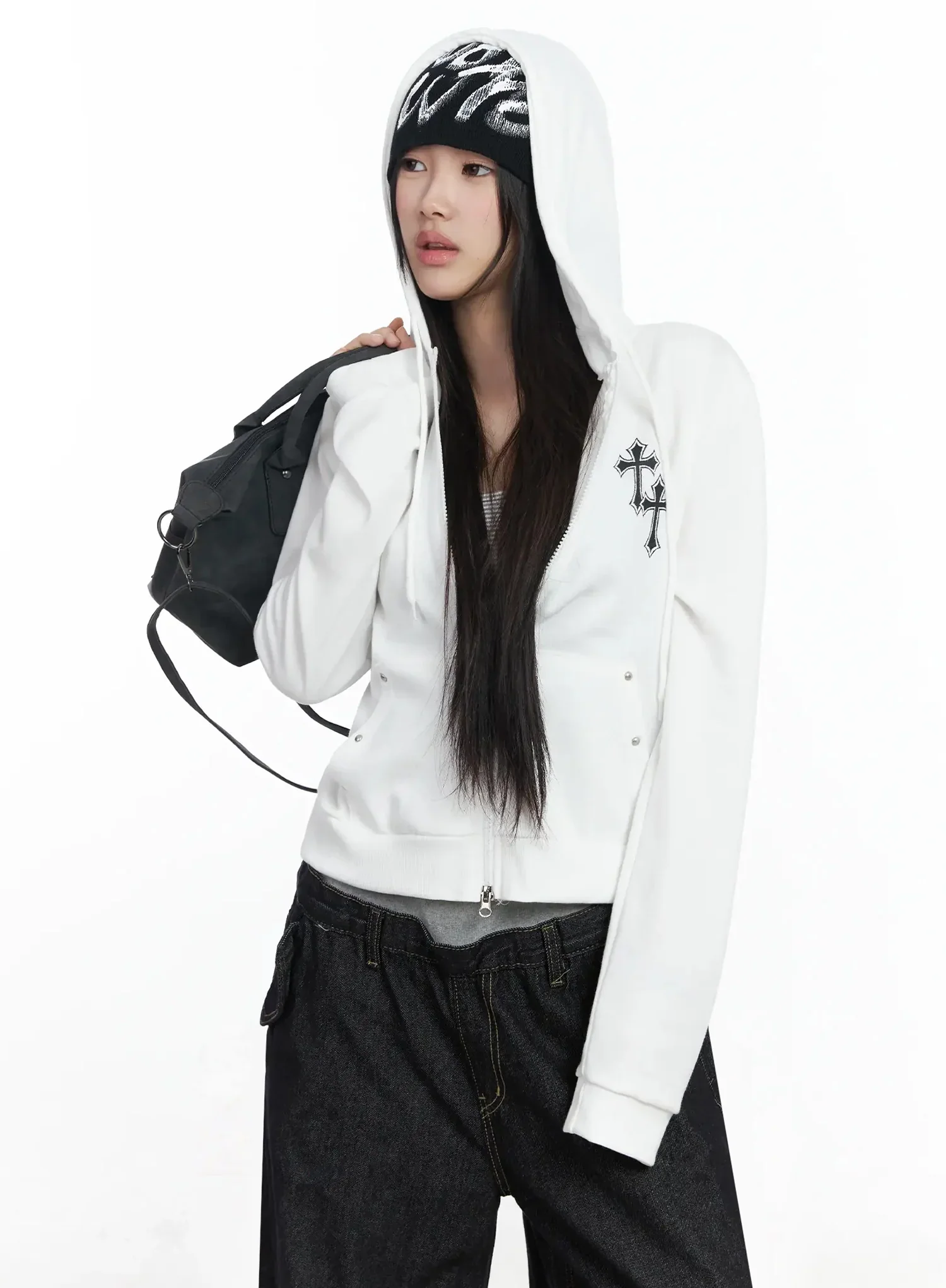 Not Cute Ribbed Beanie IM506 - Image 2
