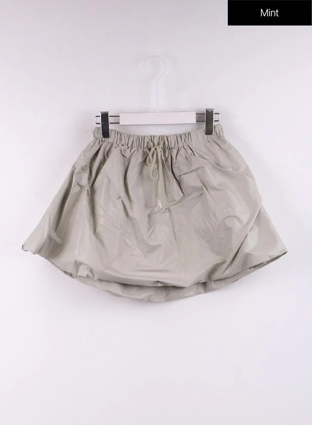 Nylon Balloon Mini Skirt CJ431 - Image 10