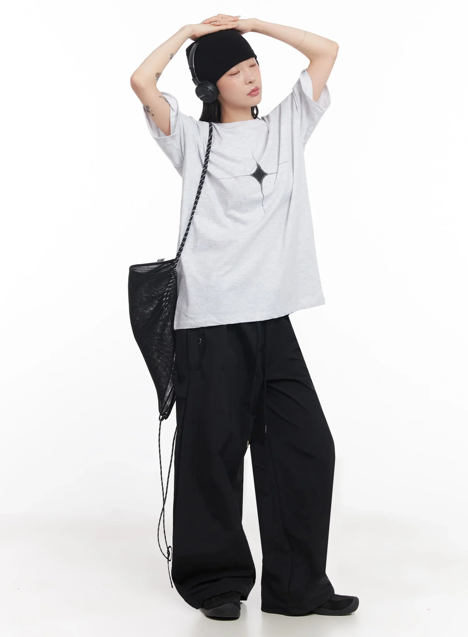 Nylon Cargo Relaxed-Fit Pants IC503 - Image 15