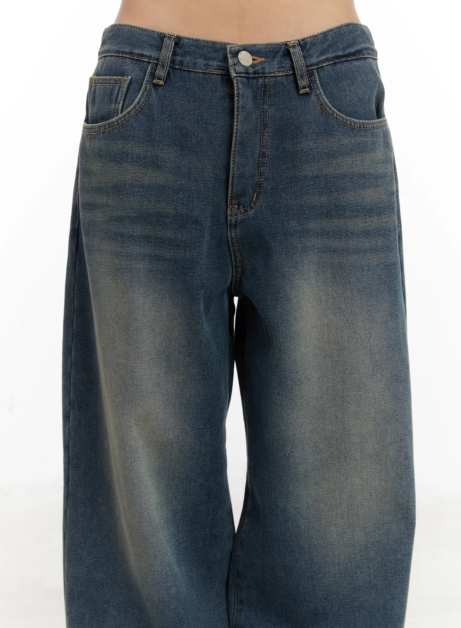 Oaklee Vintage Fleece Wide Leg Jeans CD515 - Image 3
