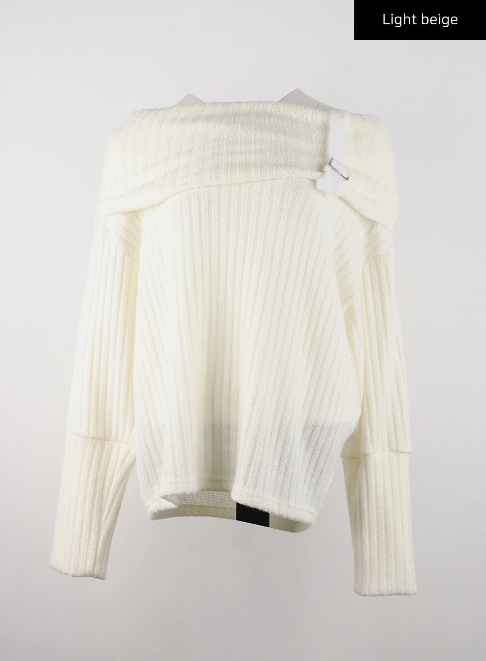 Off-Shoulder Buckle Knit Sweater CD322 - Image 8