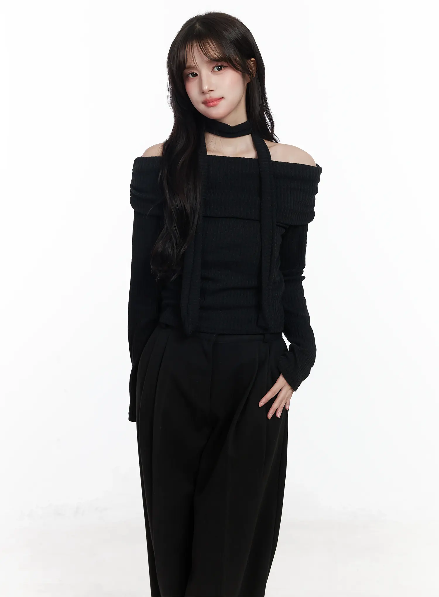 Off-Shoulder Choker Top IJ529 - Image 10