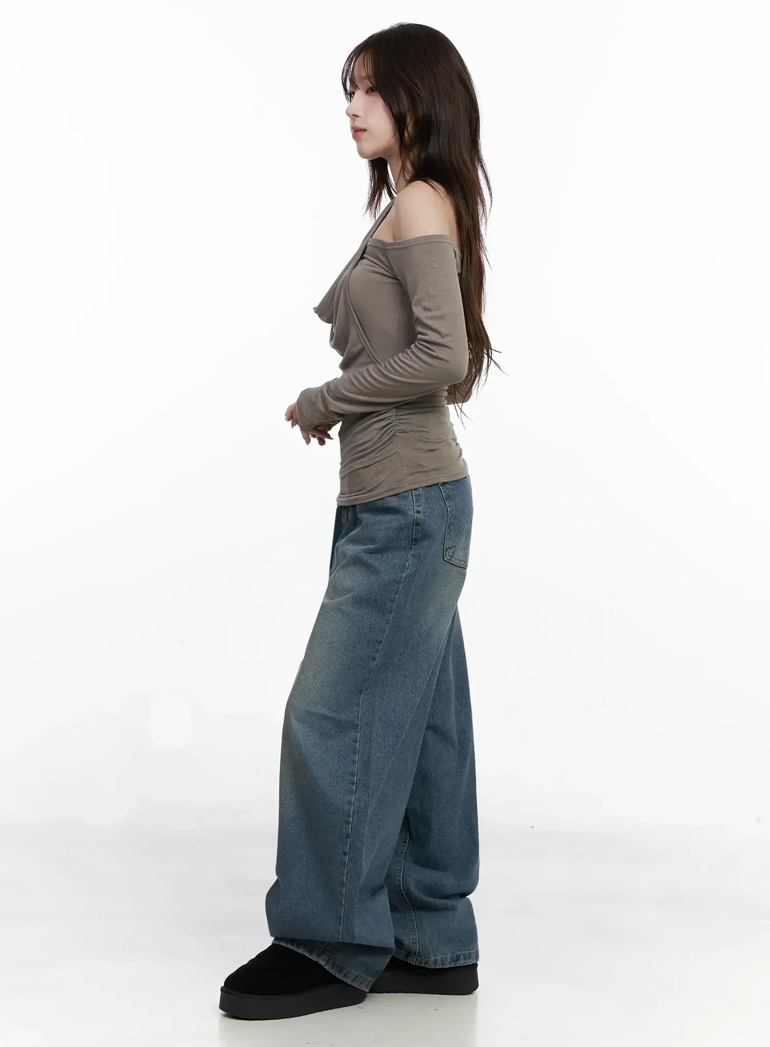 Off-Shoulder Draped Halter Top IN525 - Image 8