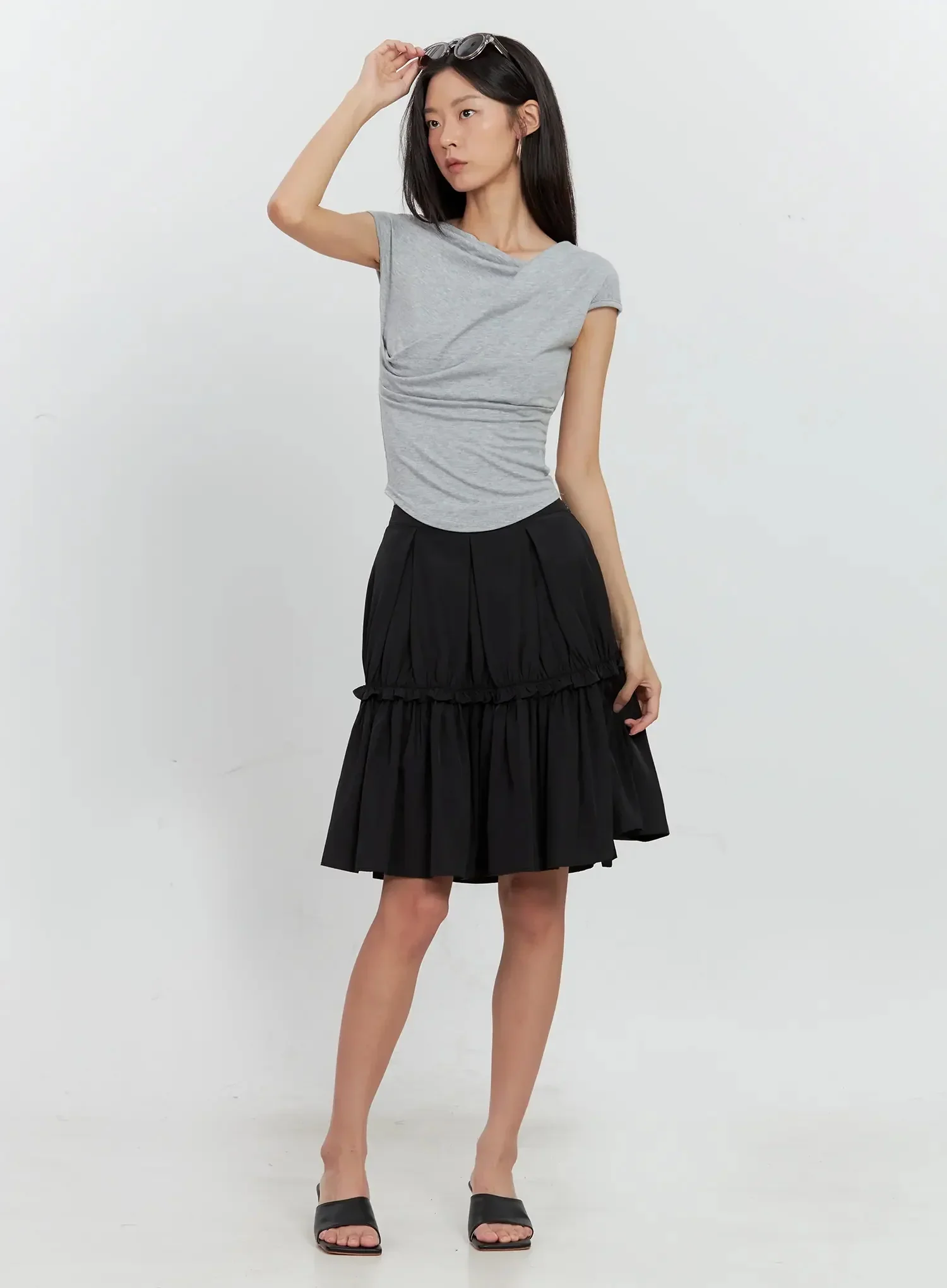 Off-Shoulder Draped Top IL528 - Image 22
