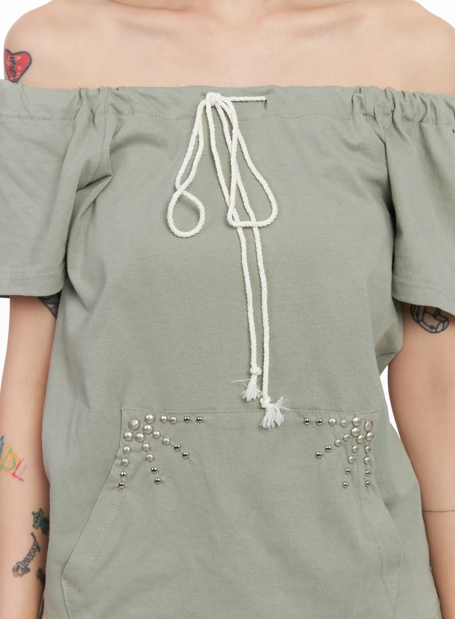 Off-Shoulder Drawstring Top CL528 - Image 4