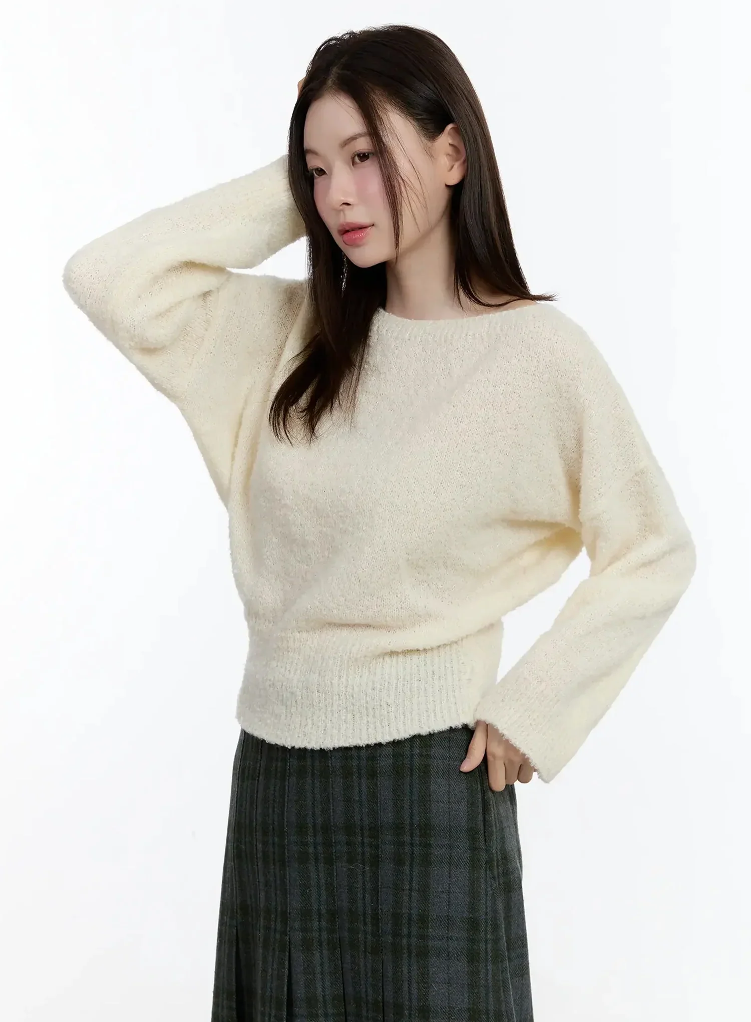 Off-Shoulder Knit Sweater ID526 - Image 13