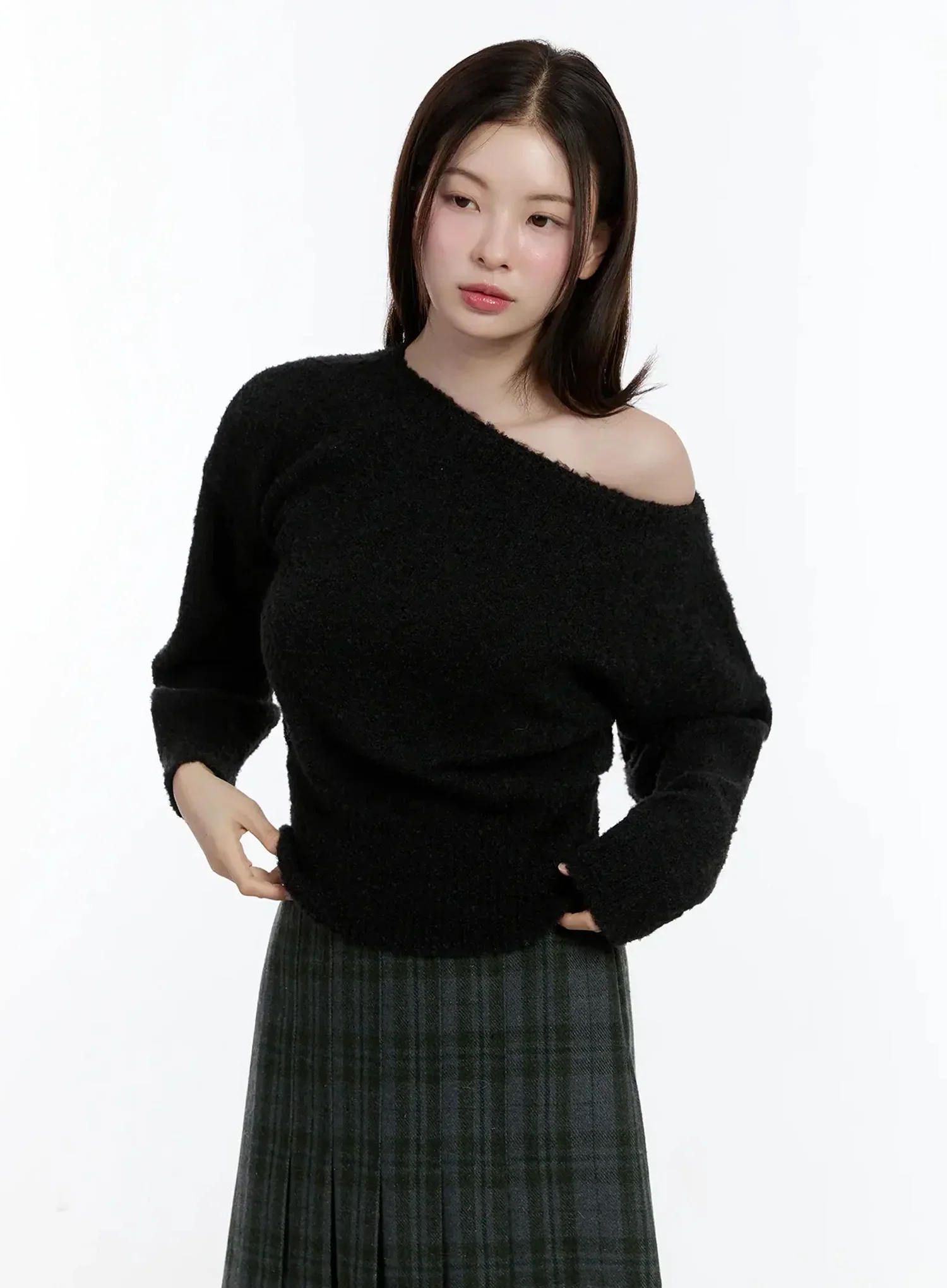 Off-Shoulder Knit Sweater ID526 - Image 2