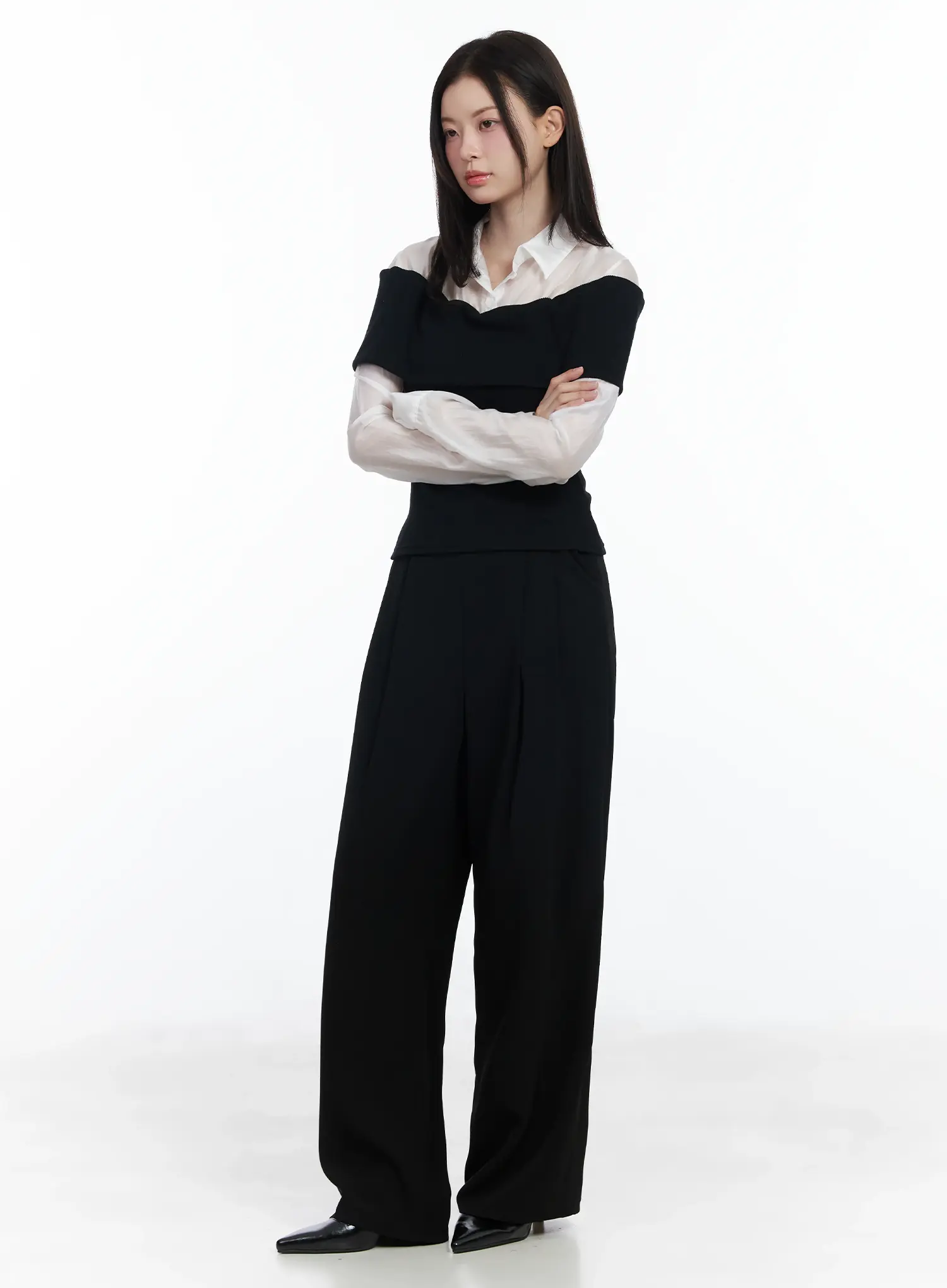 Off-Shoulder Knit Top IF520 - Image 4