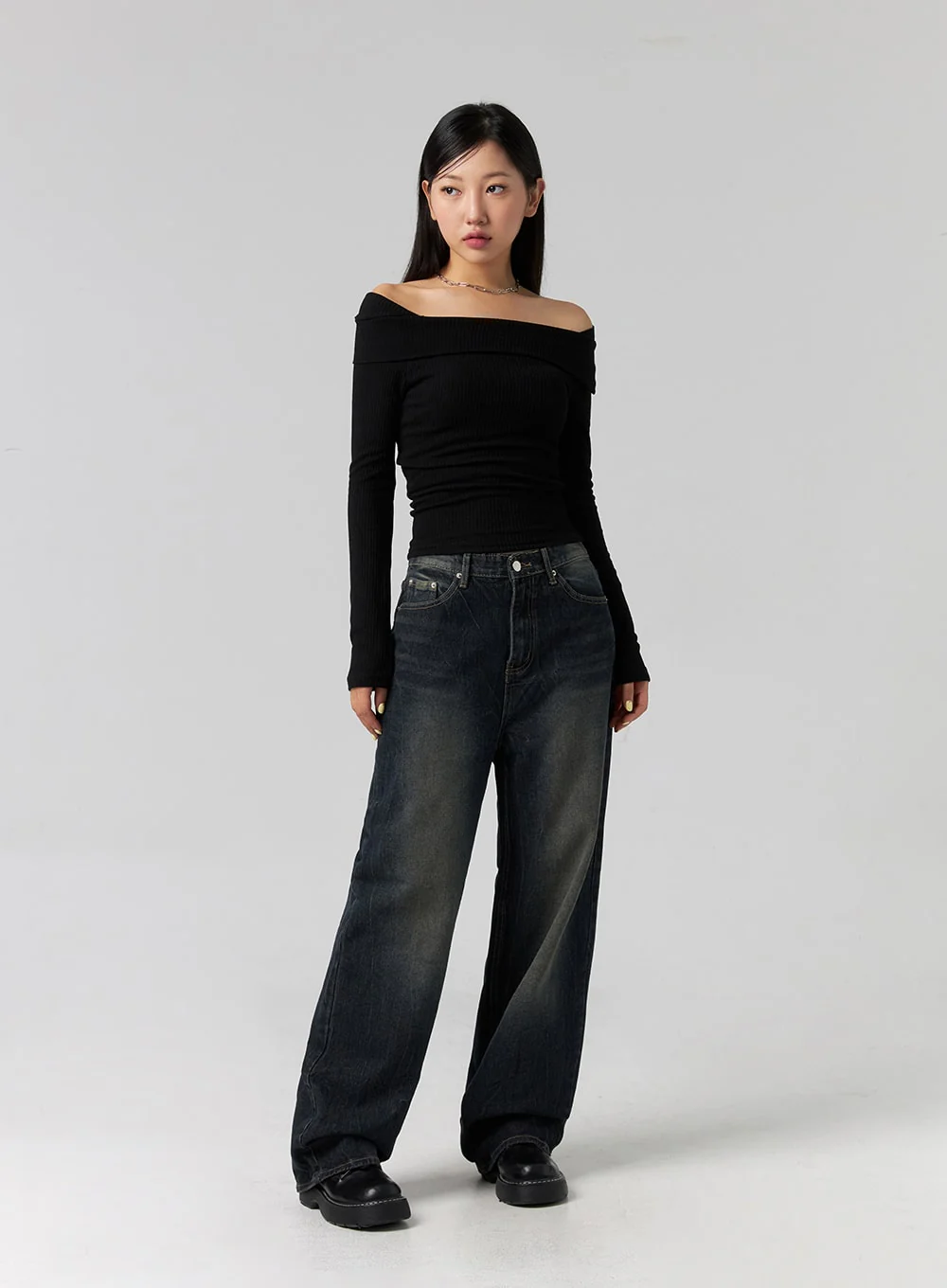 Off-Shoulder Long Sleeve Top CG329 - Image 2