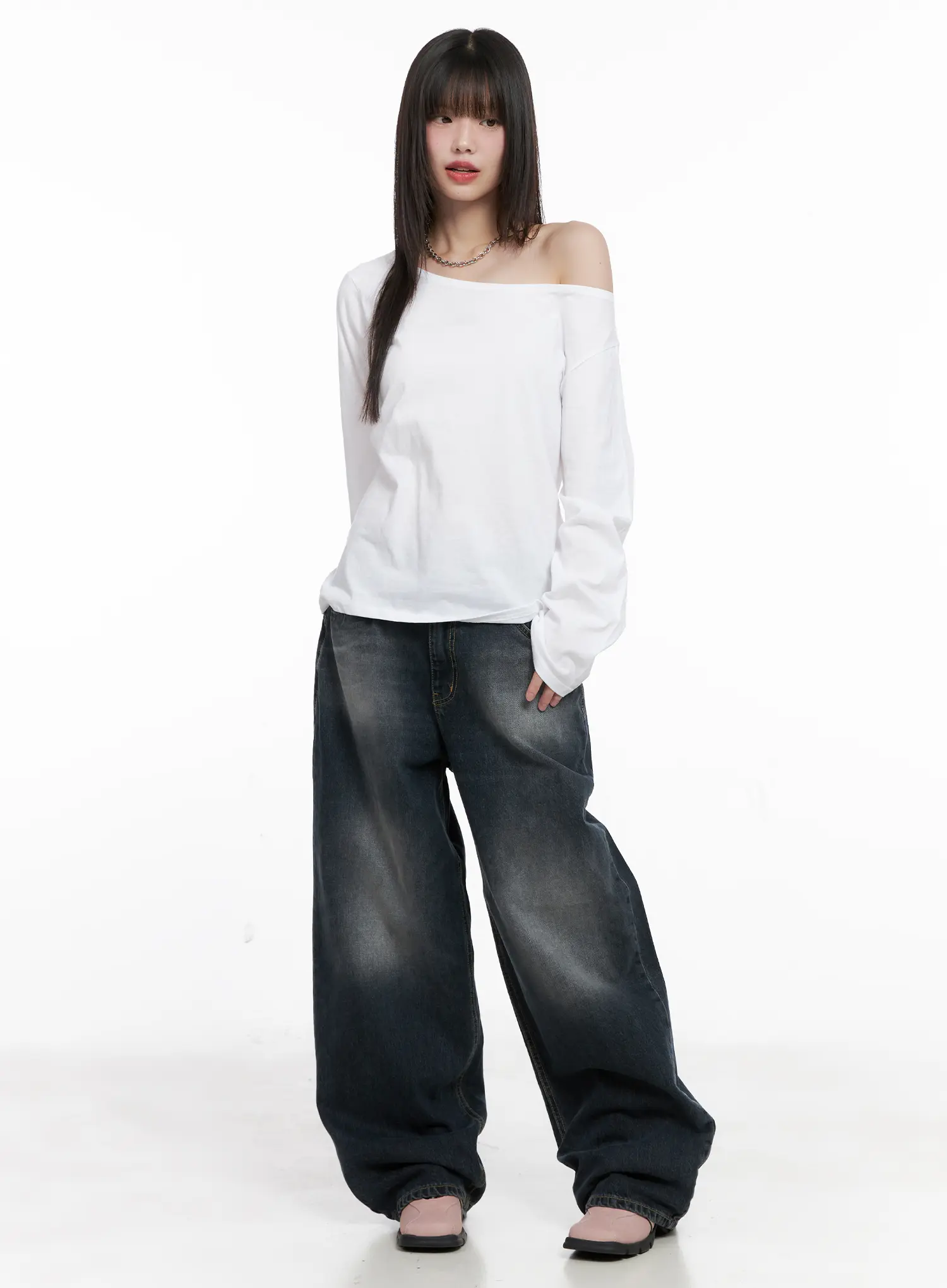 Off-Shoulder Long Sleeve Top CG515 - Image 2