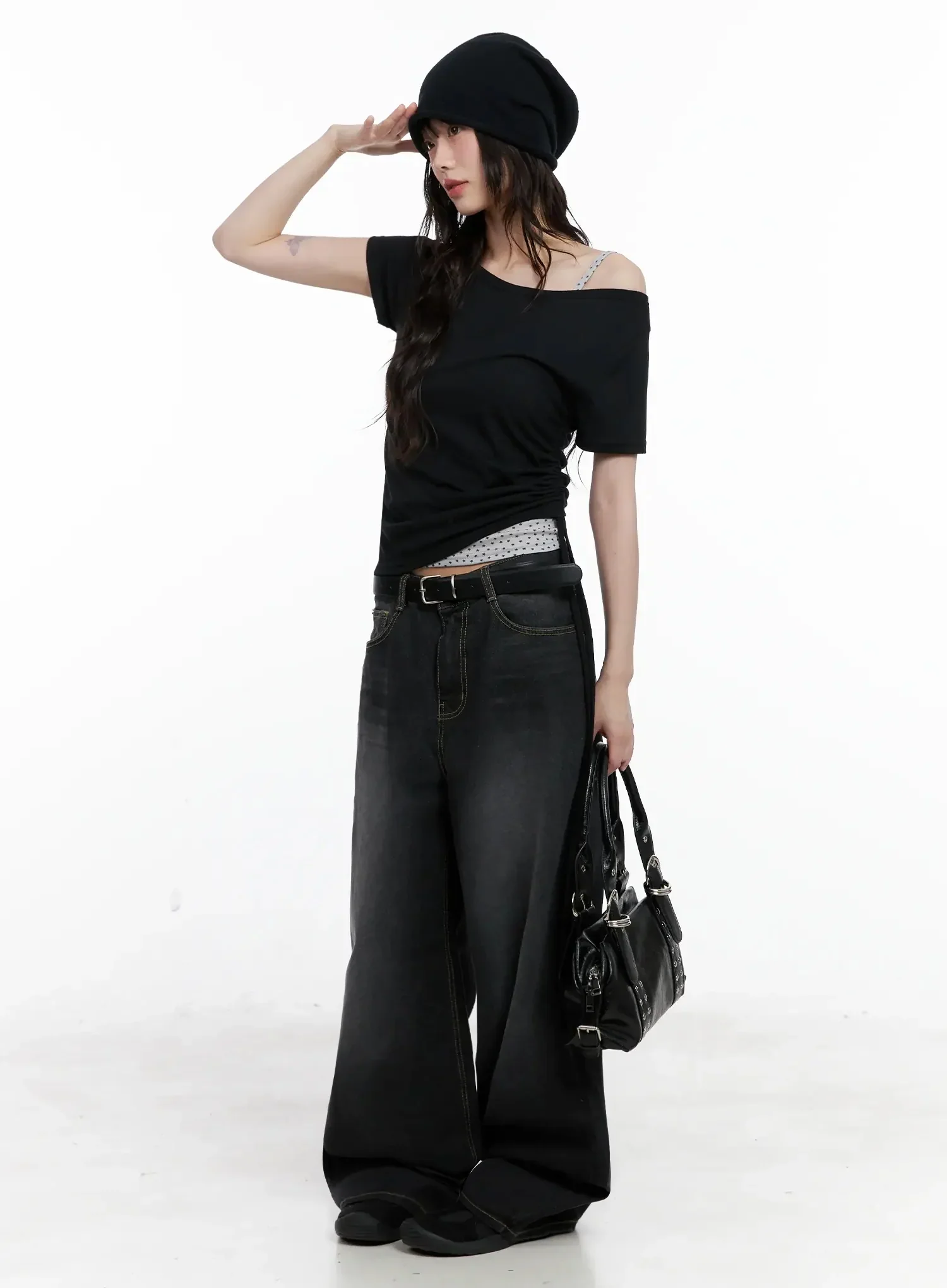 Off-Shoulder Ruched Top IL528