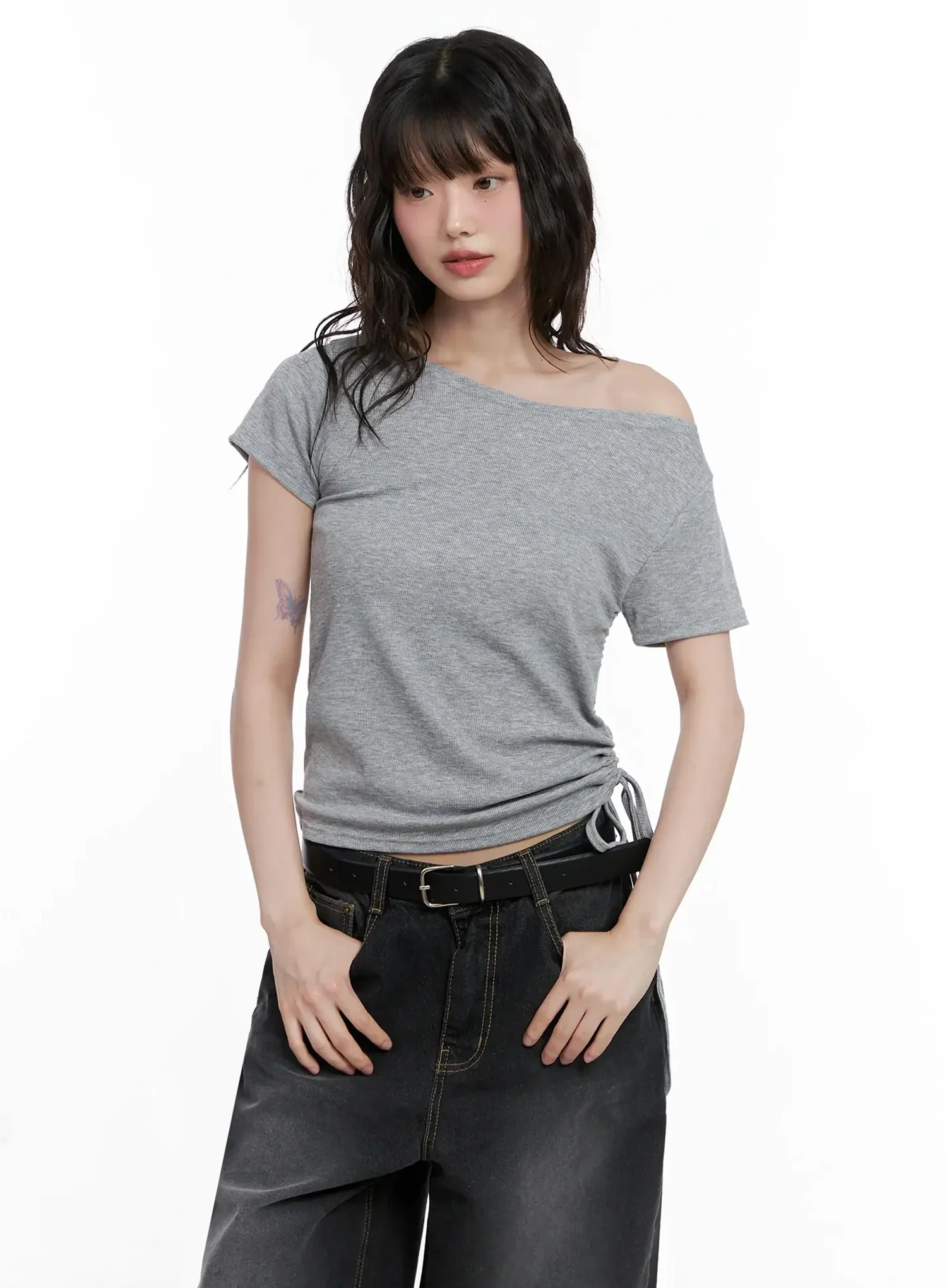 Off-Shoulder Ruched Top IL528 - Image 10