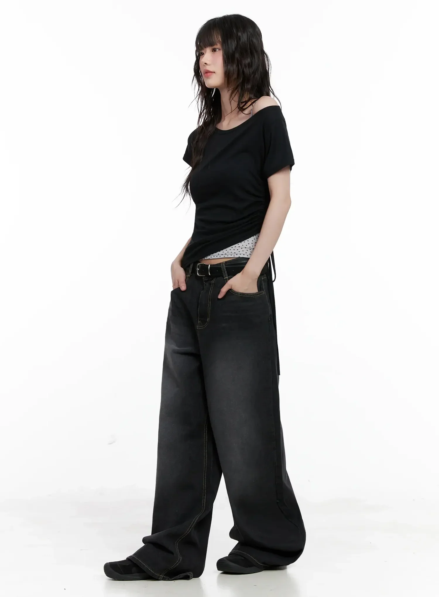 Off-Shoulder Ruched Top IL528 - Image 12