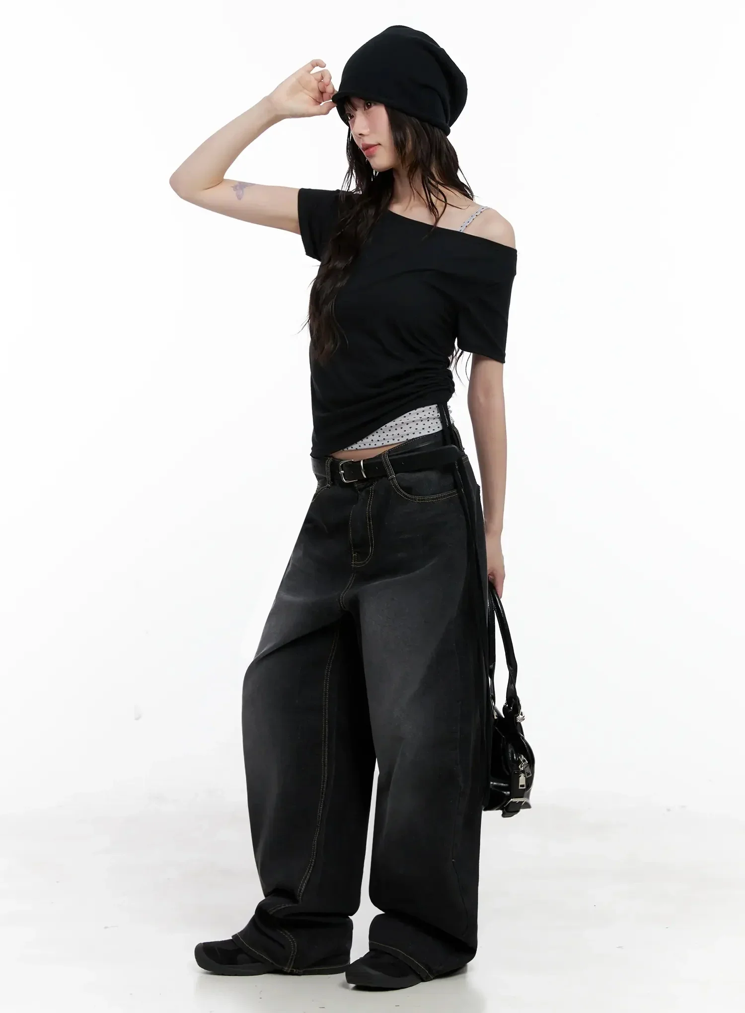Off-Shoulder Ruched Top IL528 - Image 14