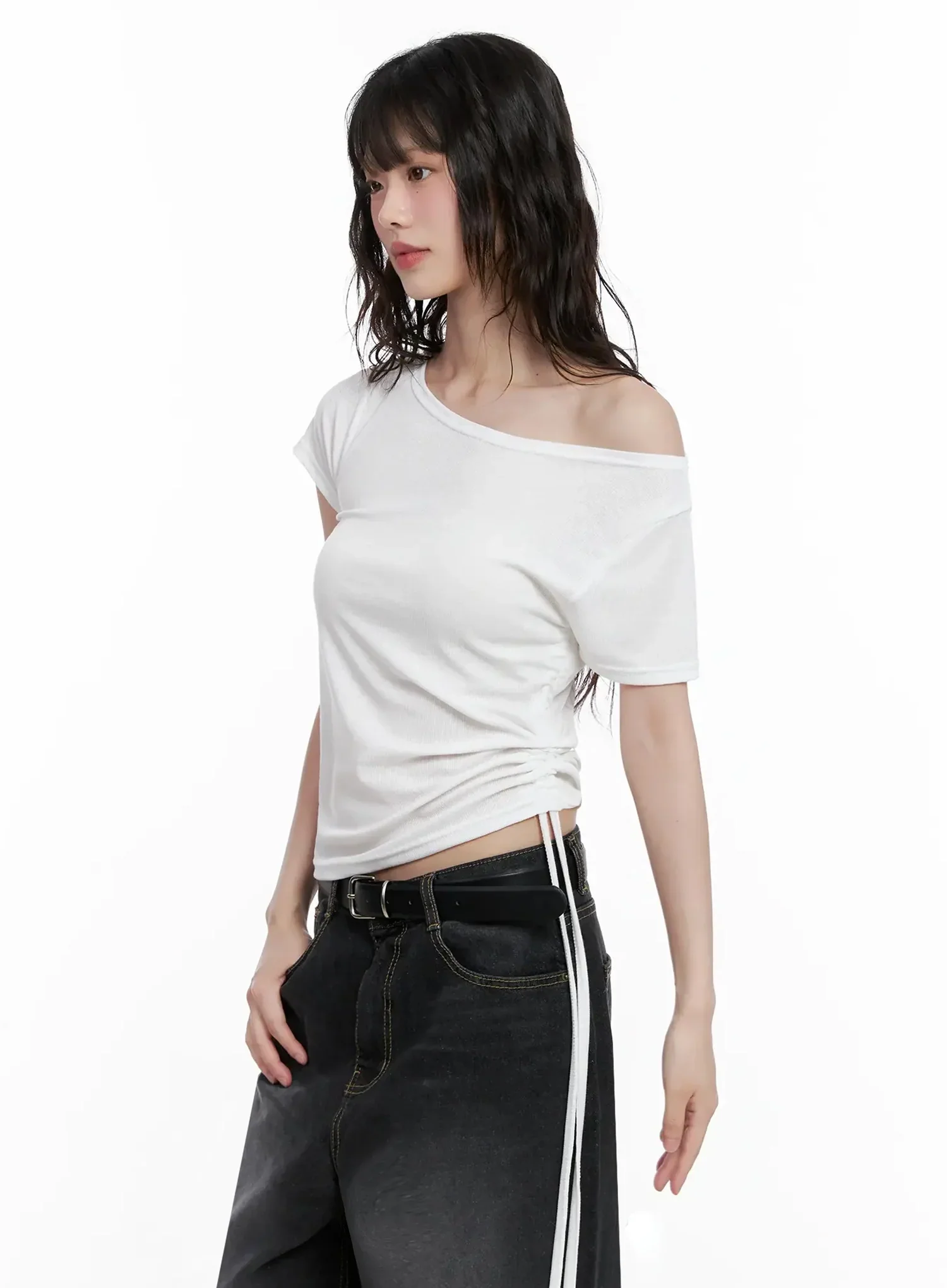 Off-Shoulder Ruched Top IL528 - Image 16