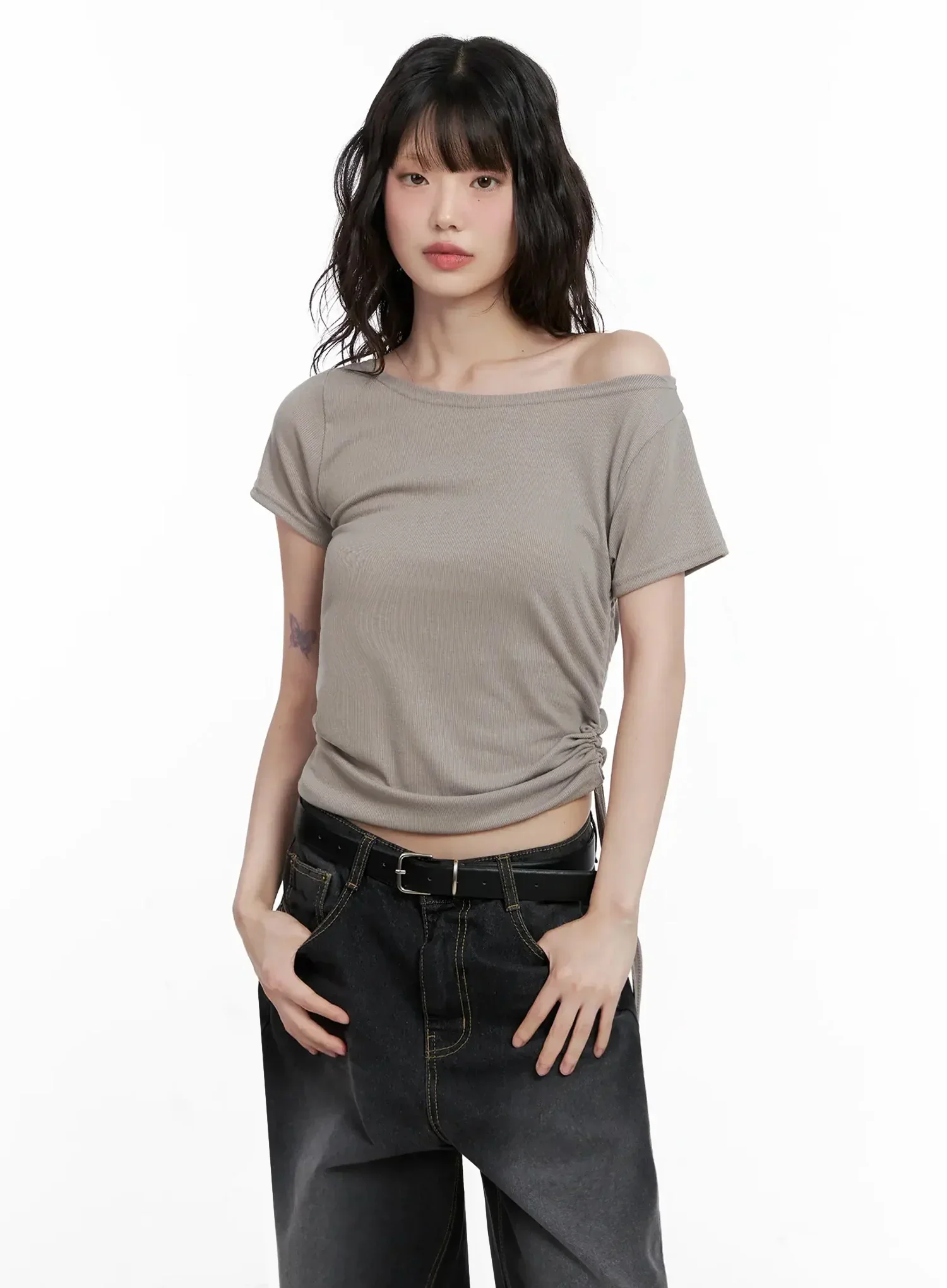 Off-Shoulder Ruched Top IL528 - Image 17