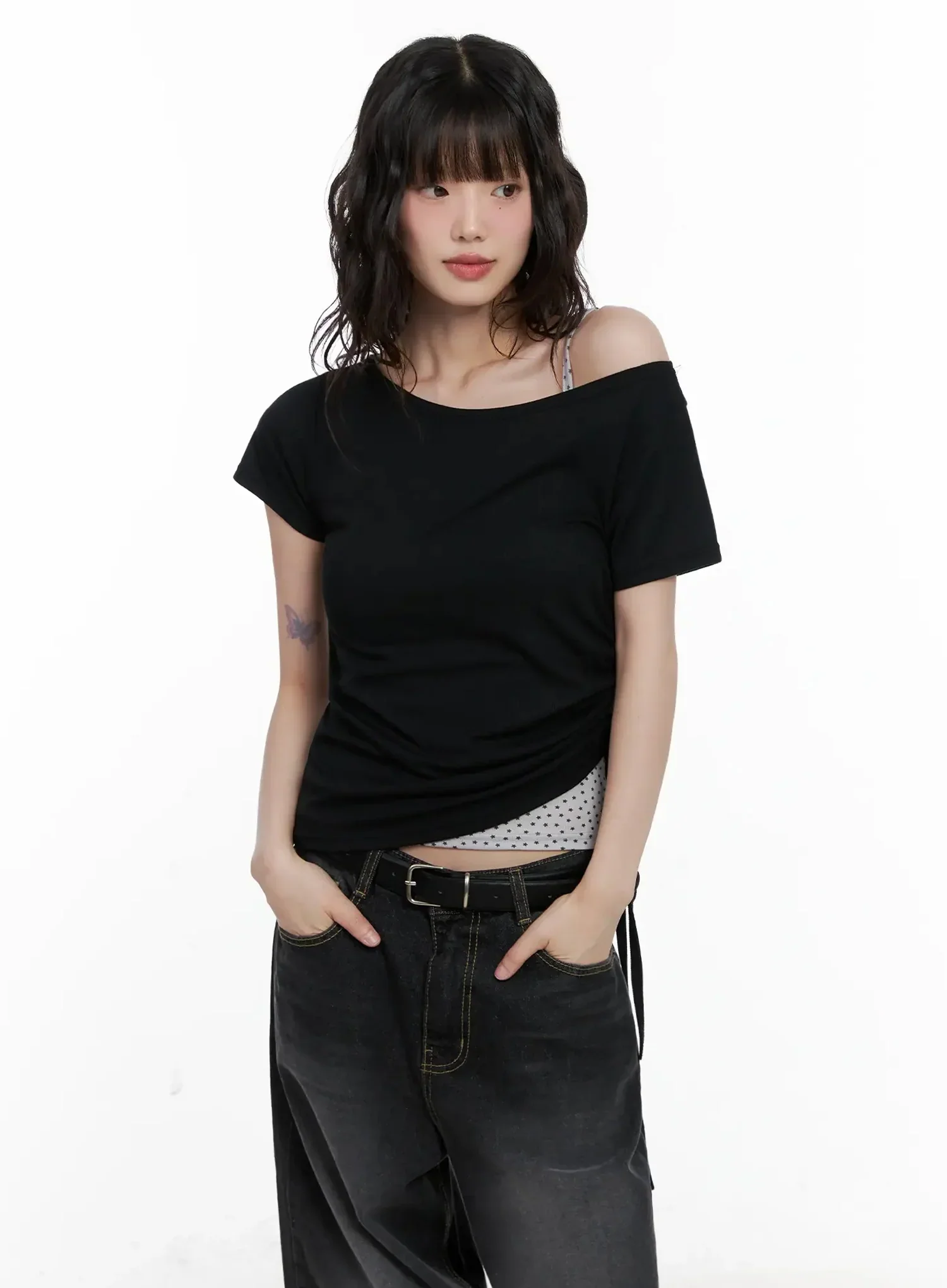 Off-Shoulder Ruched Top IL528 - Image 8
