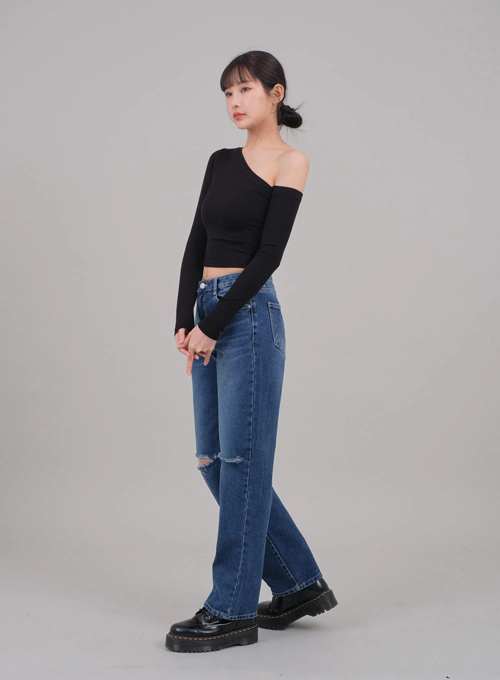 One Shoulder Crop Top C2701 - Image 9