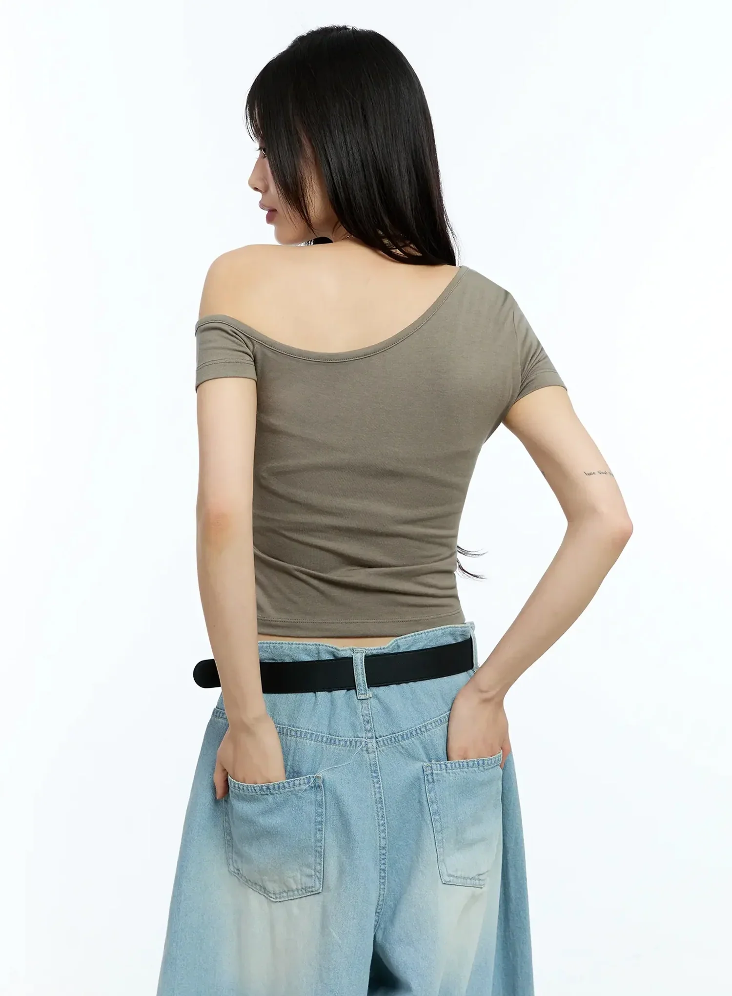 One-Shoulder Crop Top IU524 - Image 10