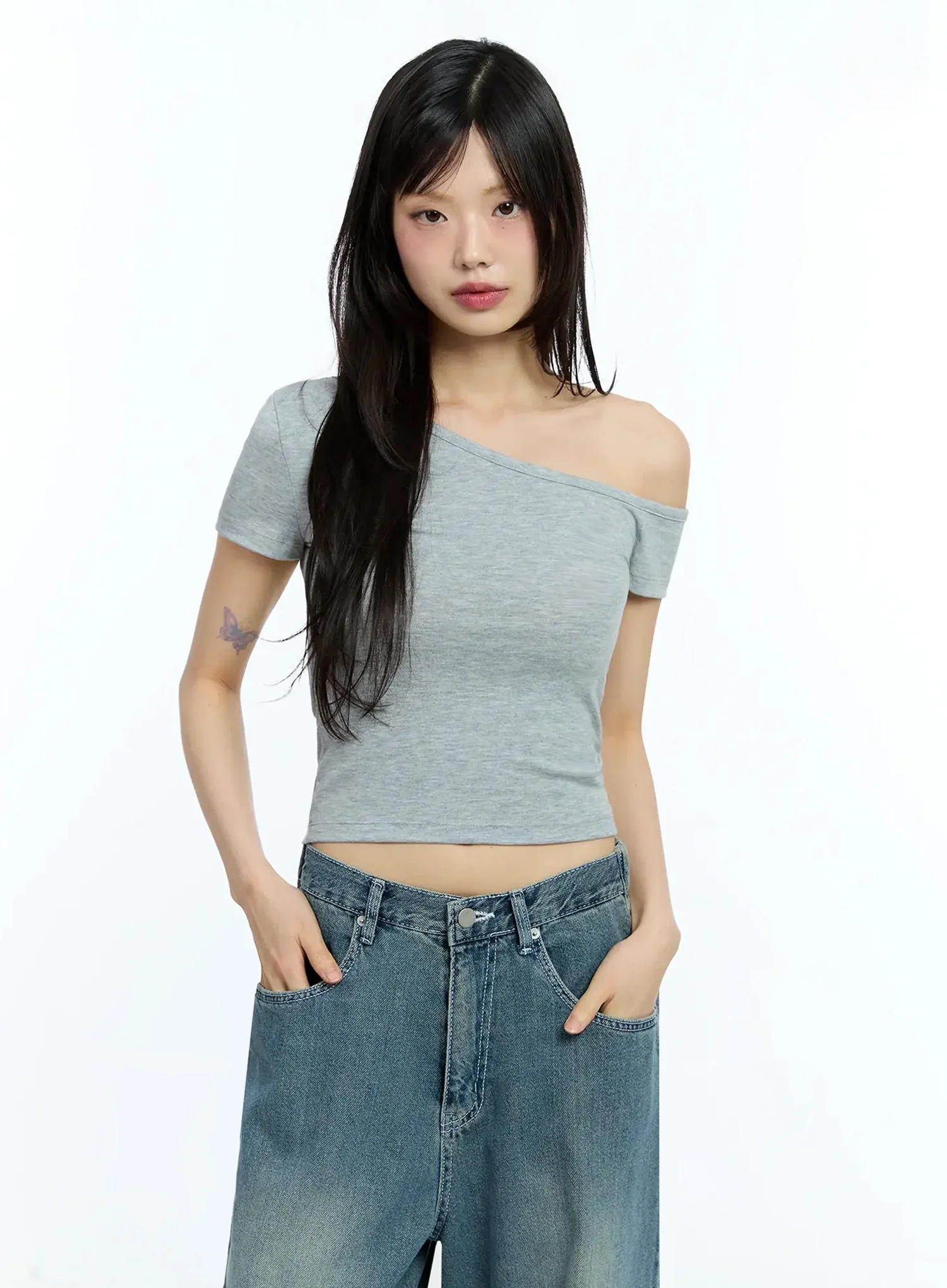 One-Shoulder Crop Top IU524 - Image 16