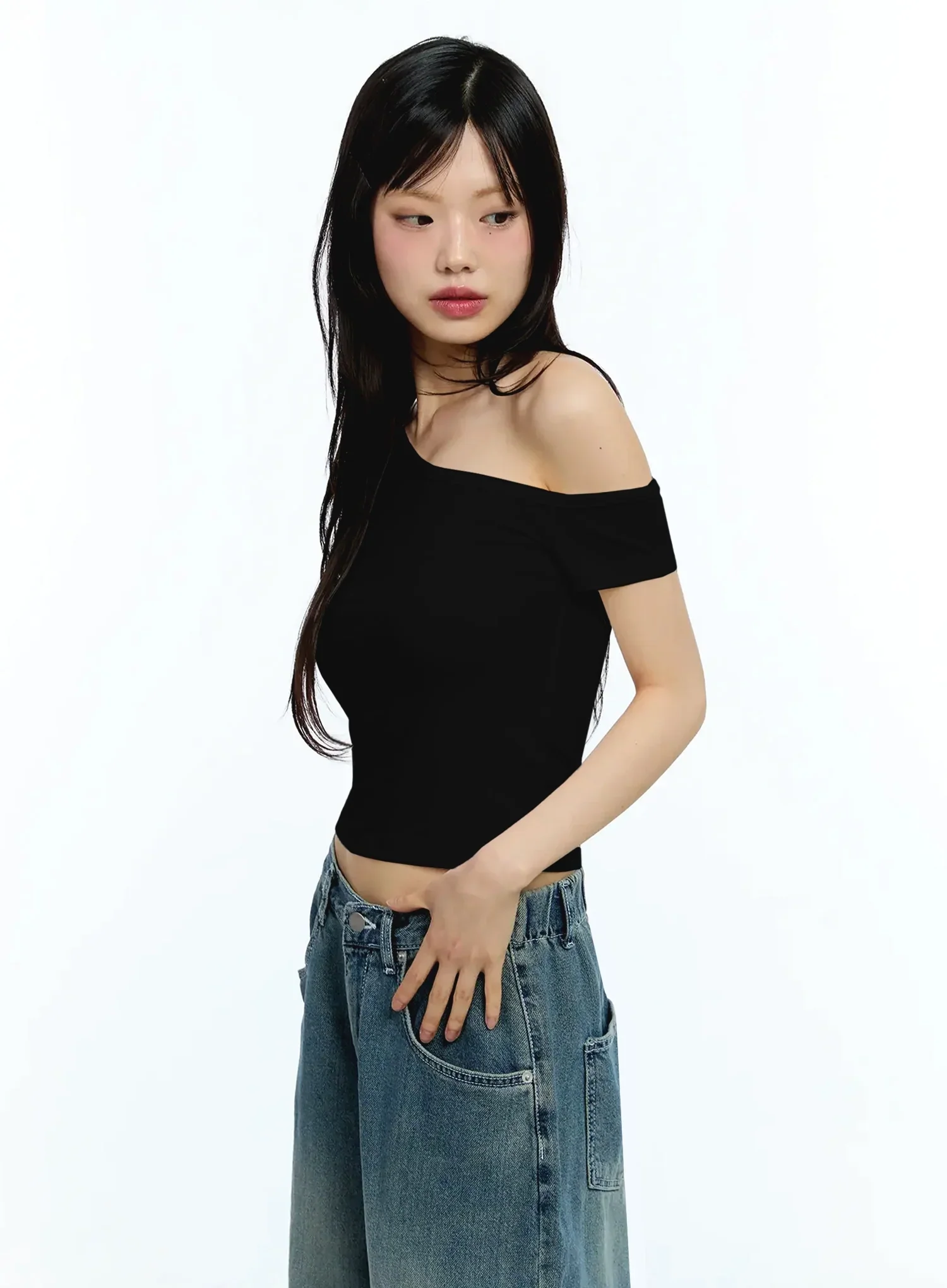 One-Shoulder Crop Top IU524 - Image 17