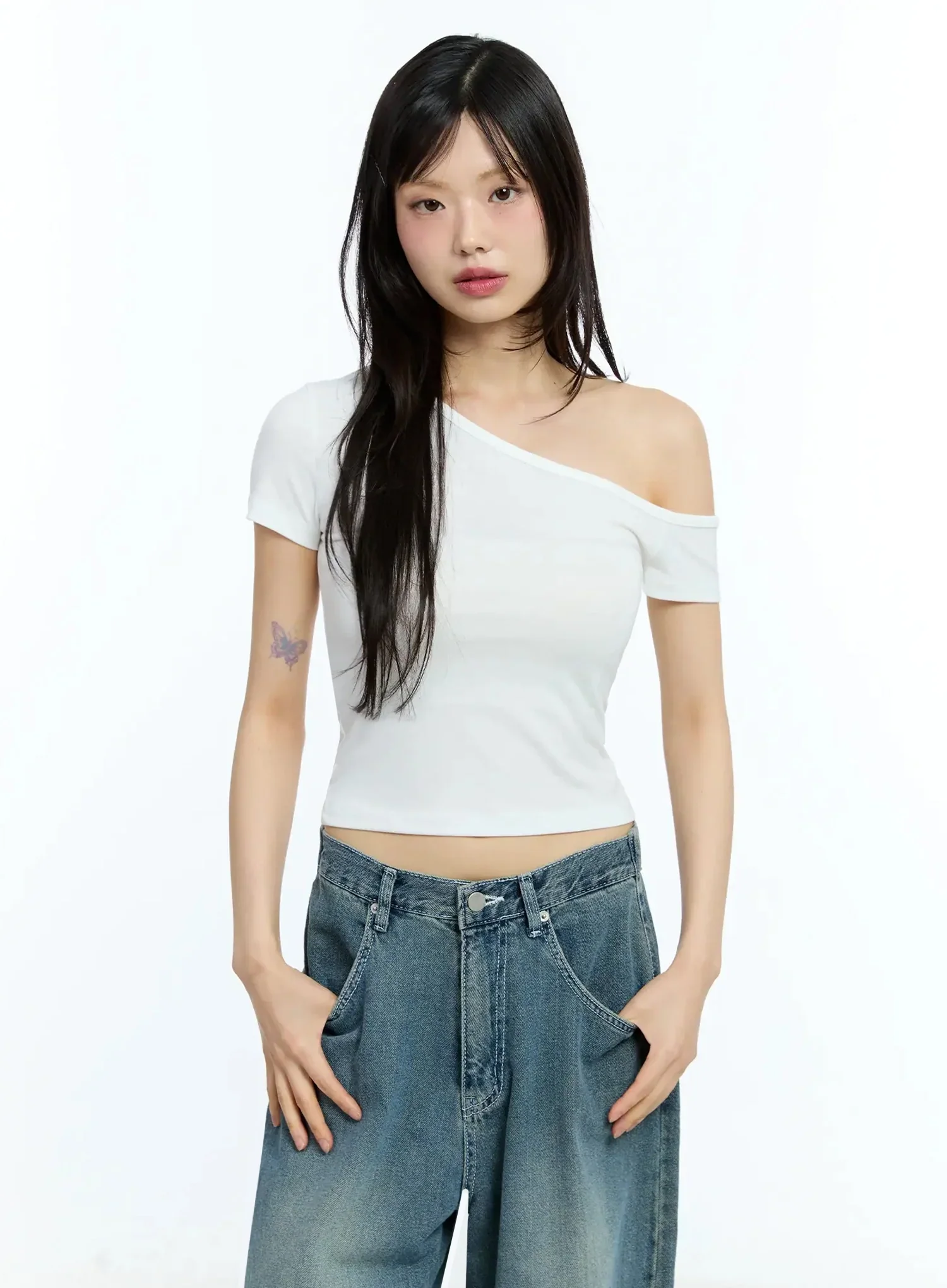 One-Shoulder Crop Top IU524 - Image 7