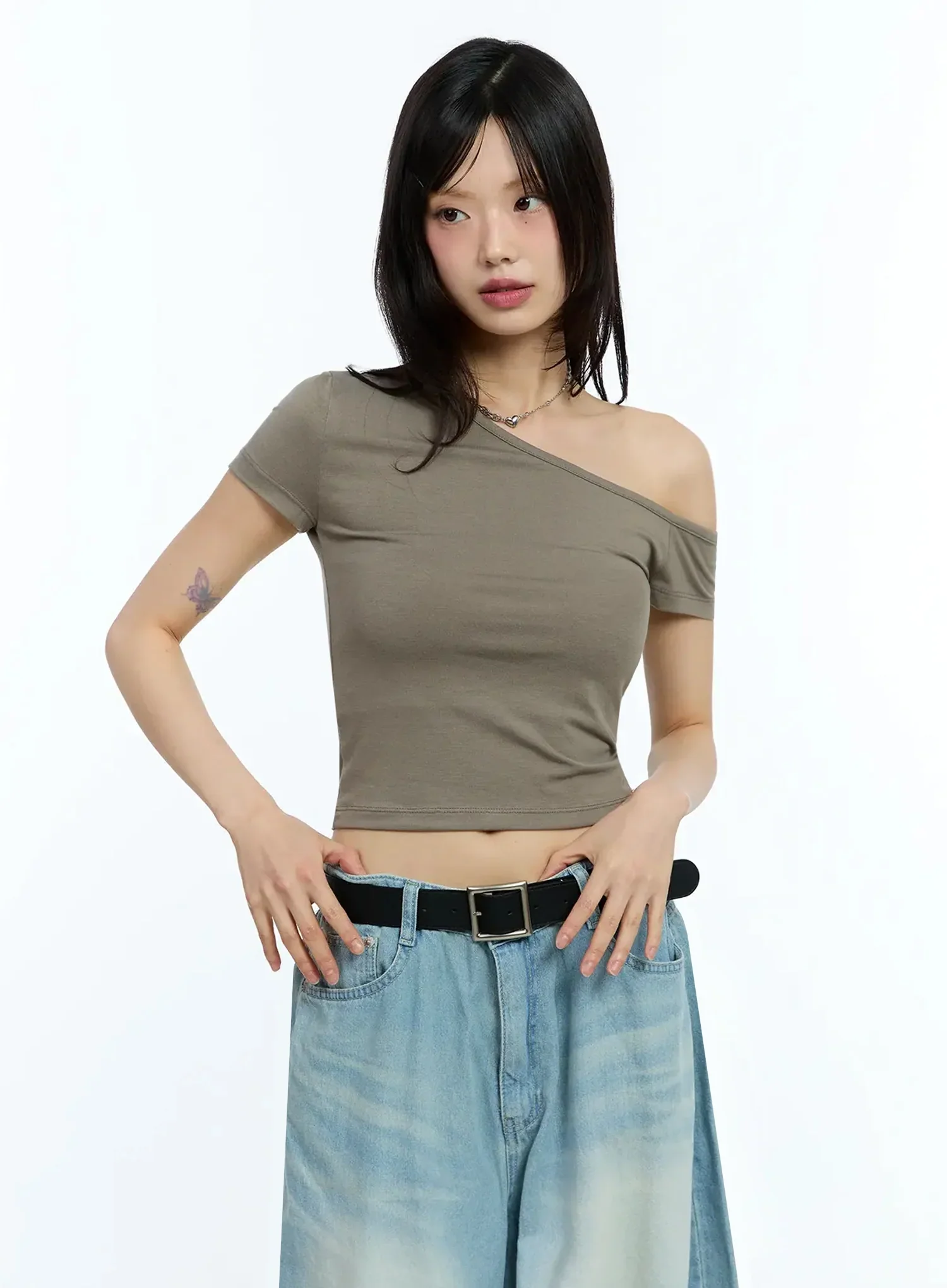 One-Shoulder Crop Top IU524 - Image 8