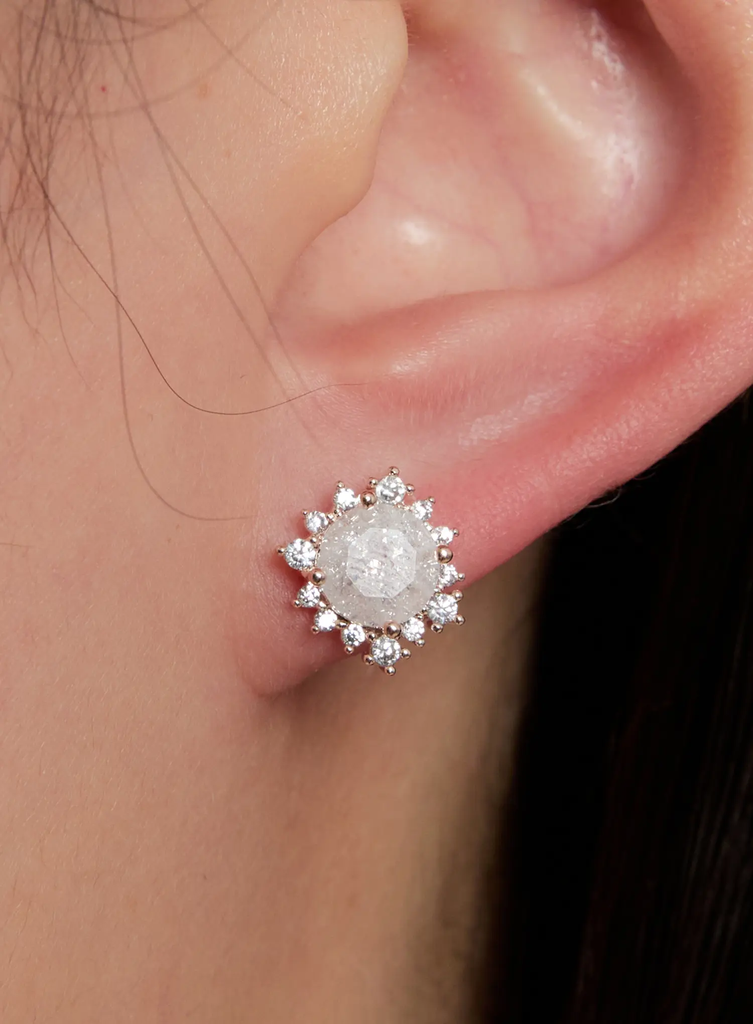 Opal Stud Earrings IN528 - Image 2