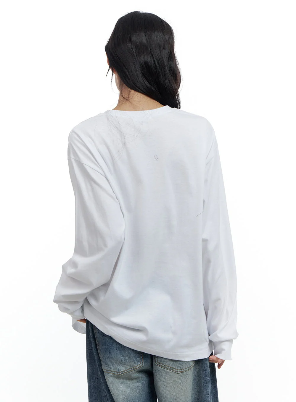 Oversize Fit Round Neck Graphic Tee CS419 - Image 5